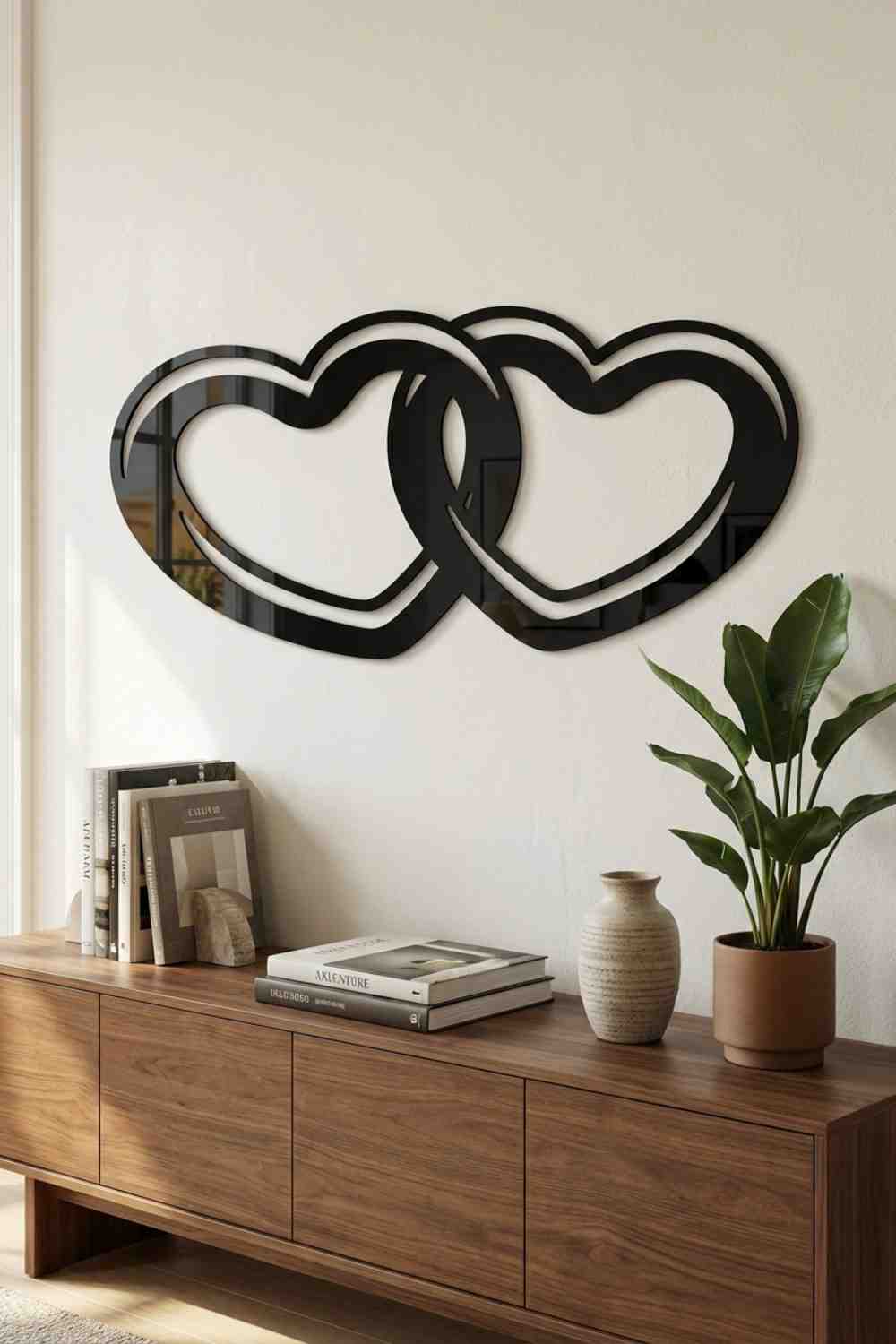 Corazones enlazados - Cuadro decorativo | Cortayrecorta.es