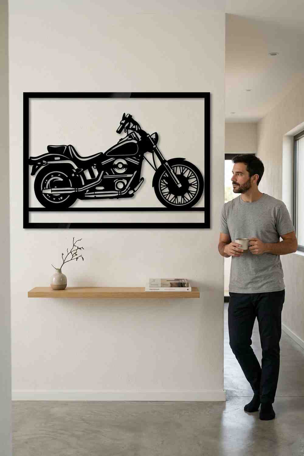 Harley-Davidson Softail de 1984 con motor Evolution - Cuadro decorativo | Cortayrecorta.es