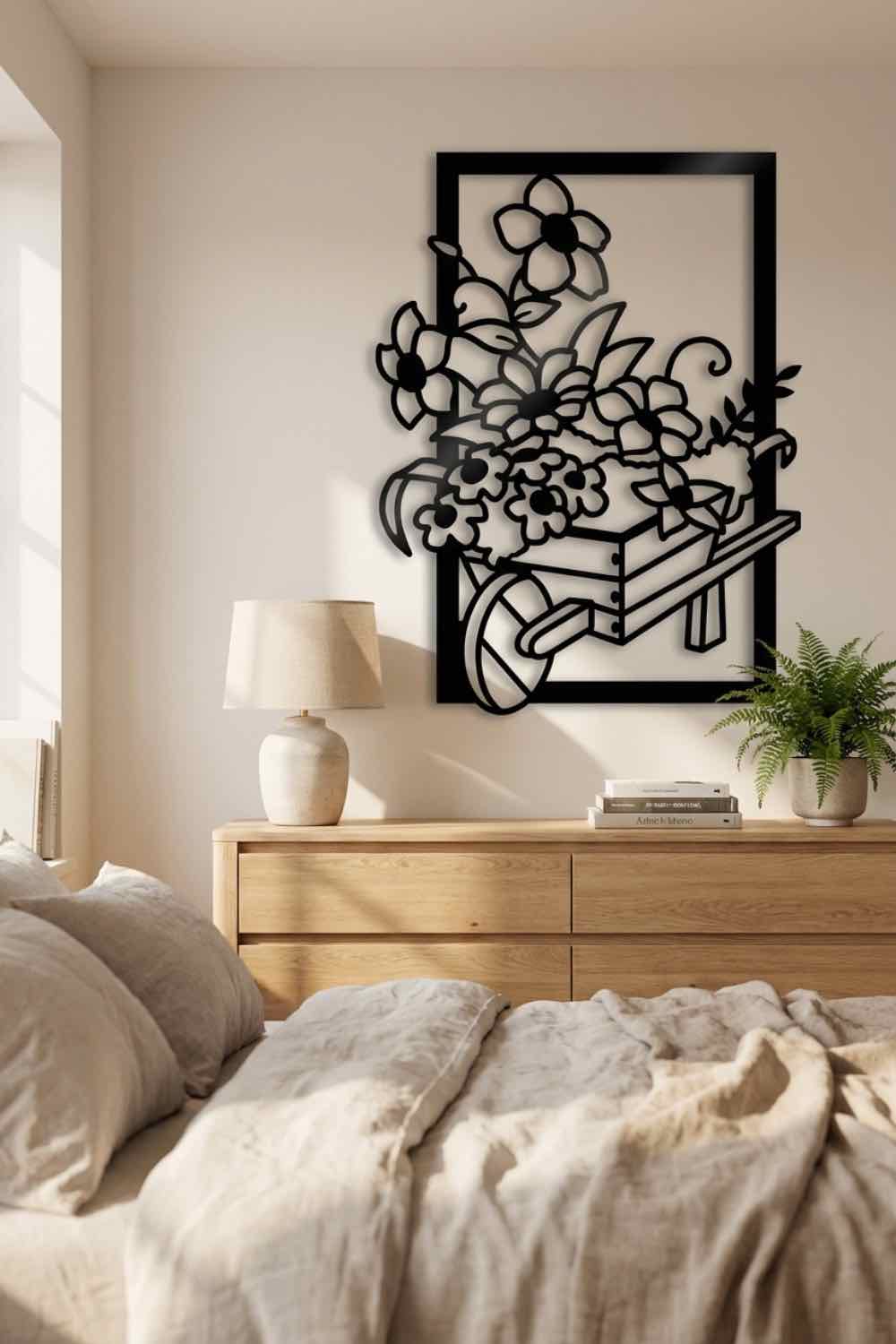 Carretilla Con Flores