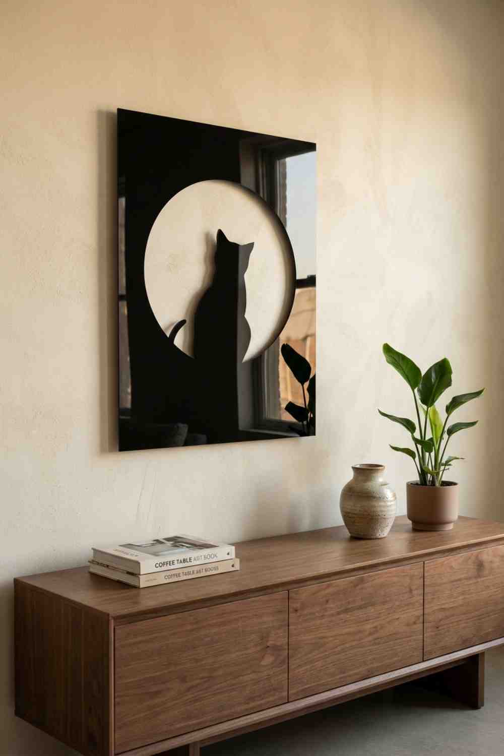 Cat On The Moon - Cuadro decorativo | Cortayrecorta.es