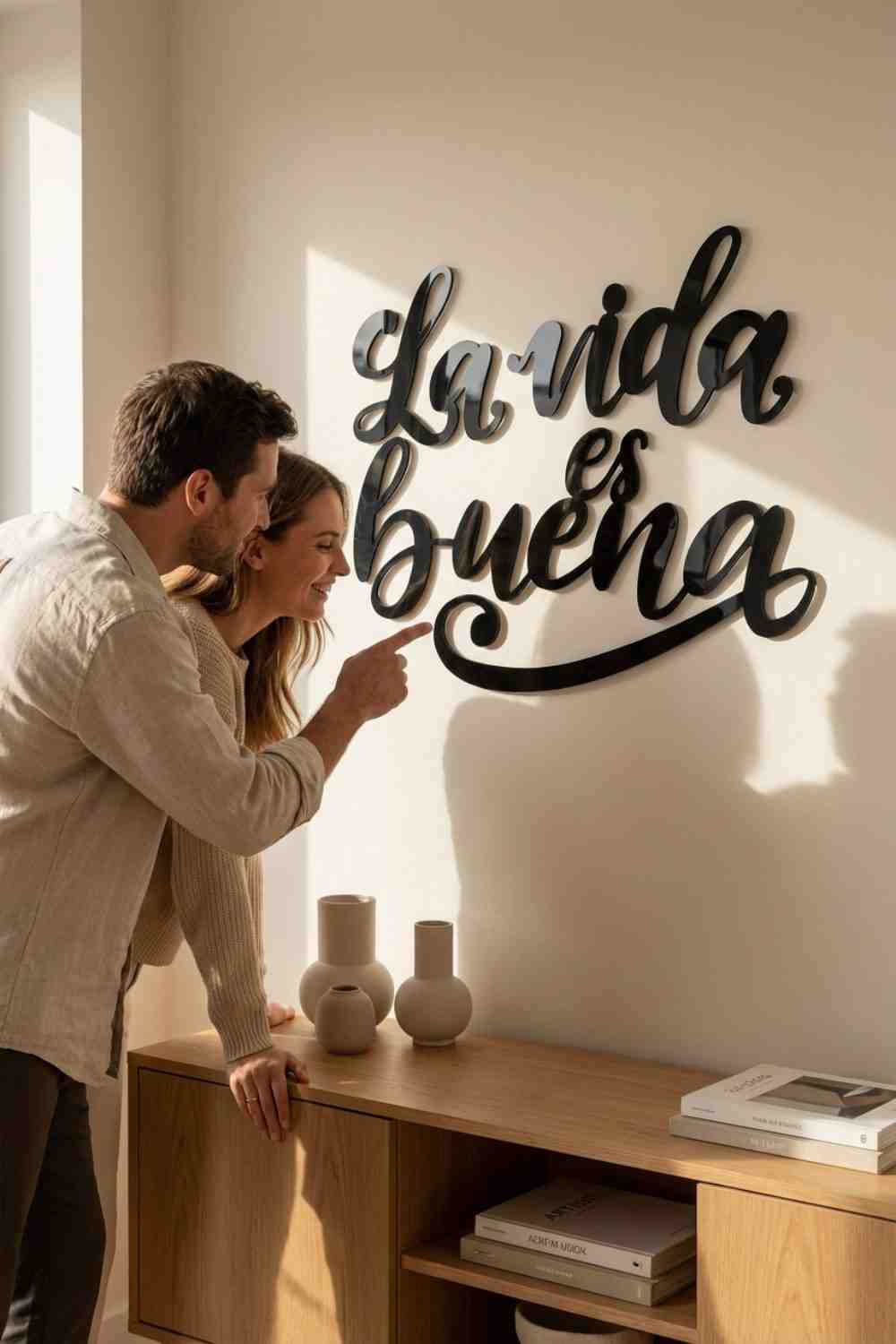 La vida es buena - Cuadro decorativo | Cortayrecorta.es