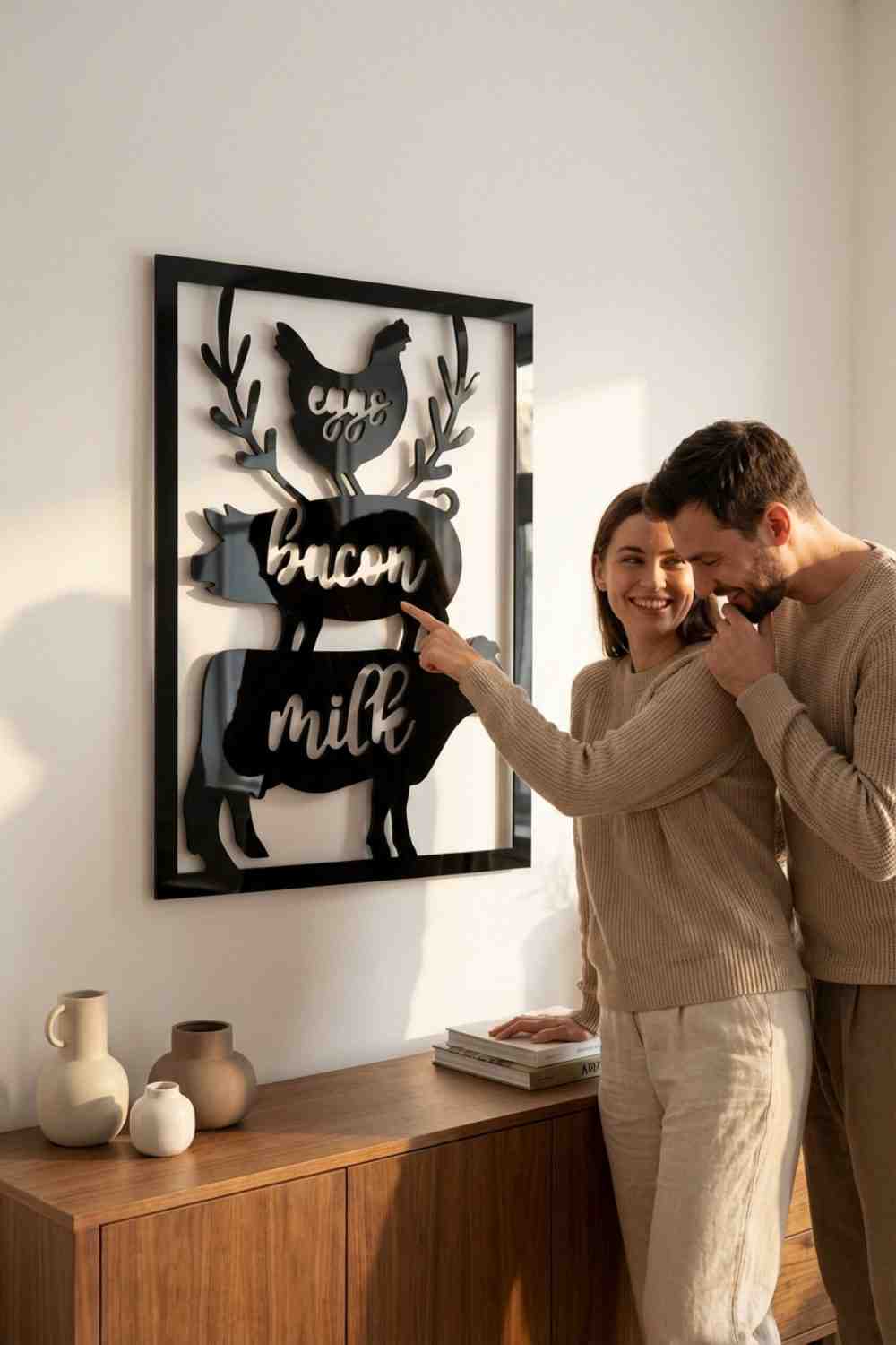 Eggs Bacon Milk - Cuadro decorativo | Cortayrecorta.es