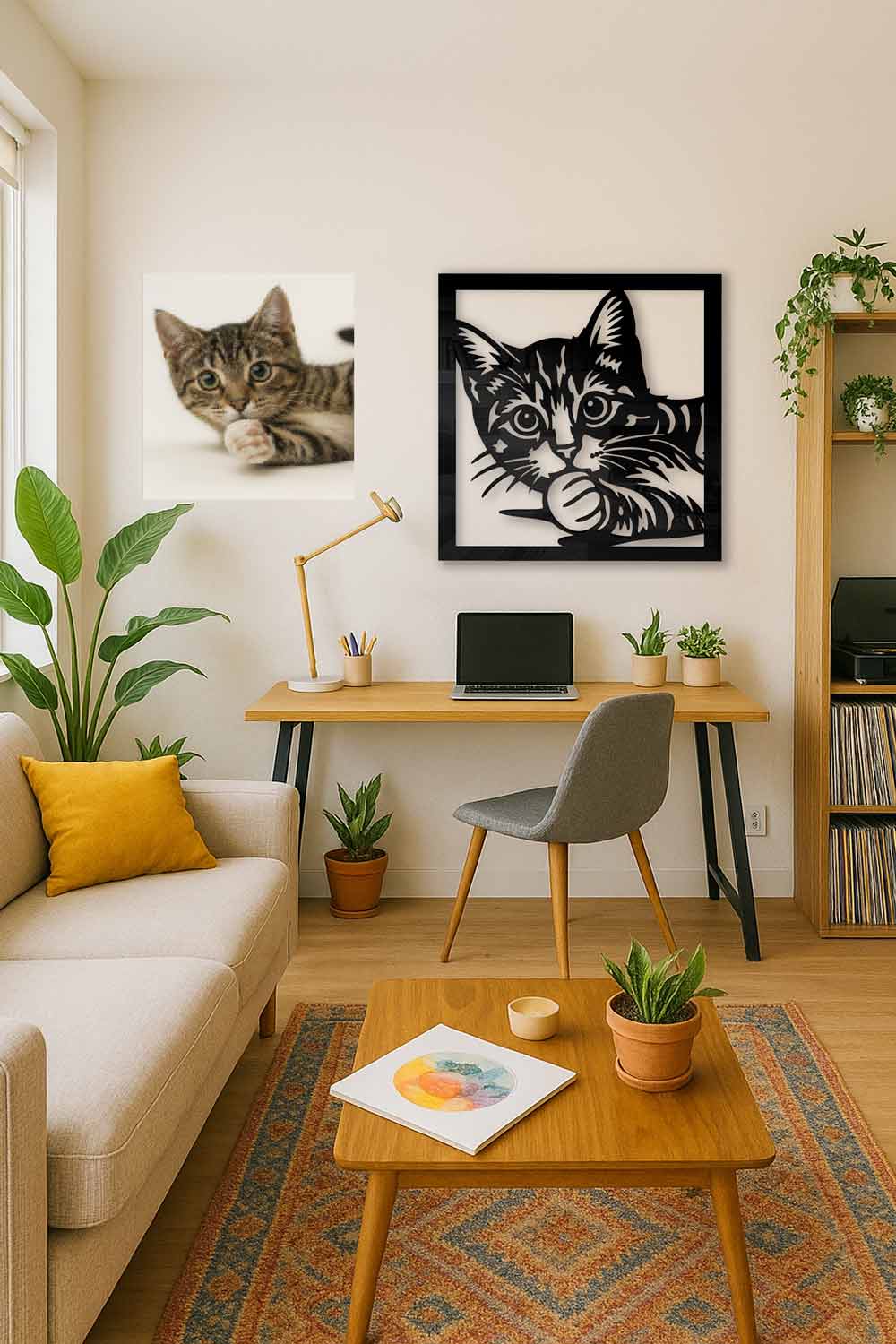 Tu gato, de la foto al cuadro de metal