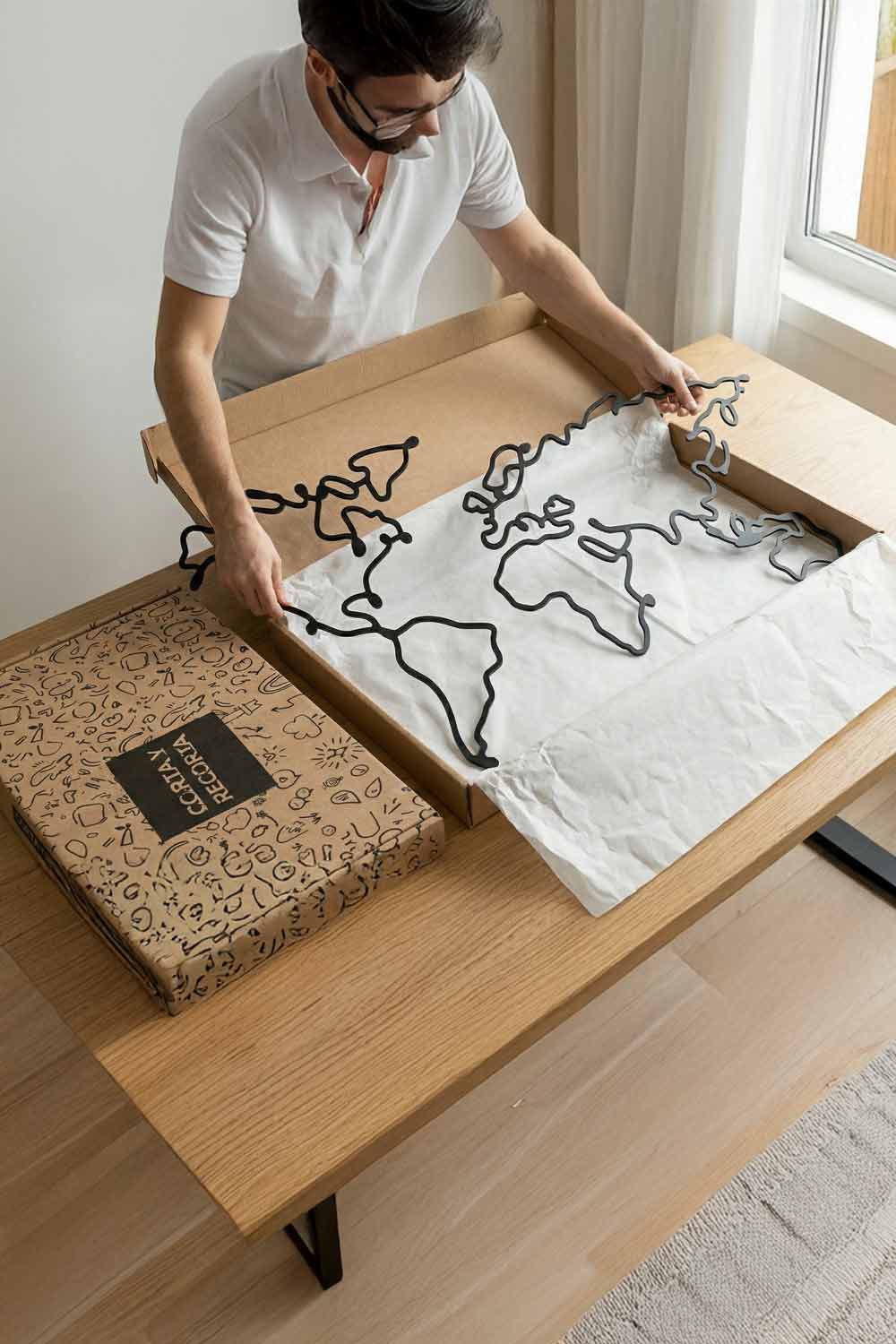 Mapa Slim - Cuadro decorativo | Cortayrecorta.es
