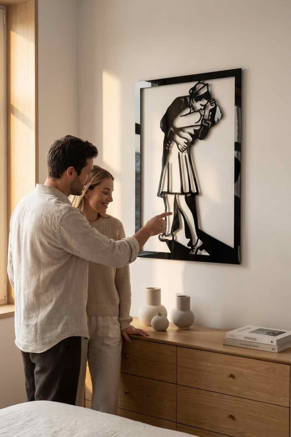 El Beso De Time Square - Cuadro decorativo | Cortayrecorta.es
