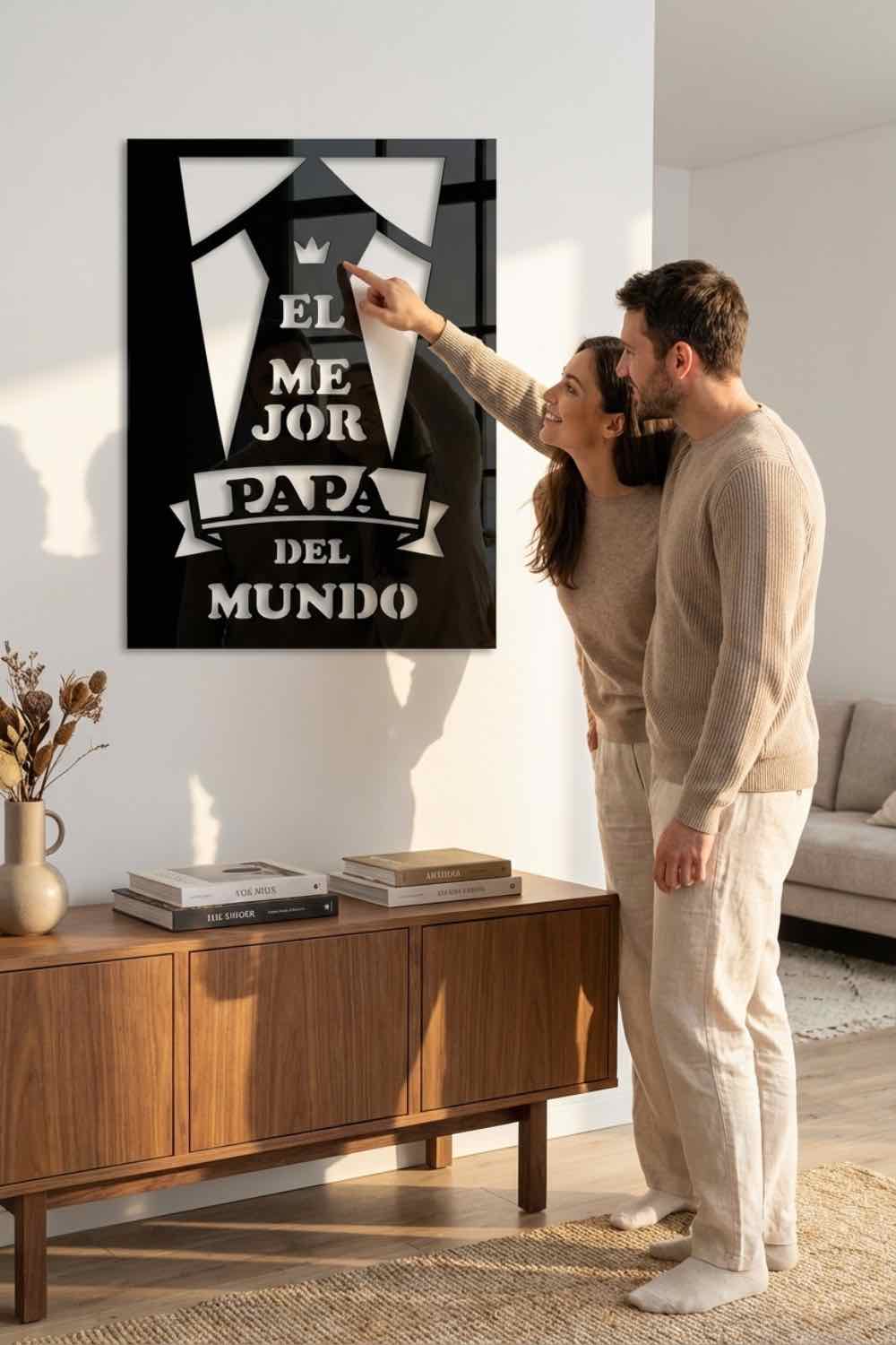 El Mejor Papá Del Mundo - Cuadro decorativo | Cortayrecorta.es