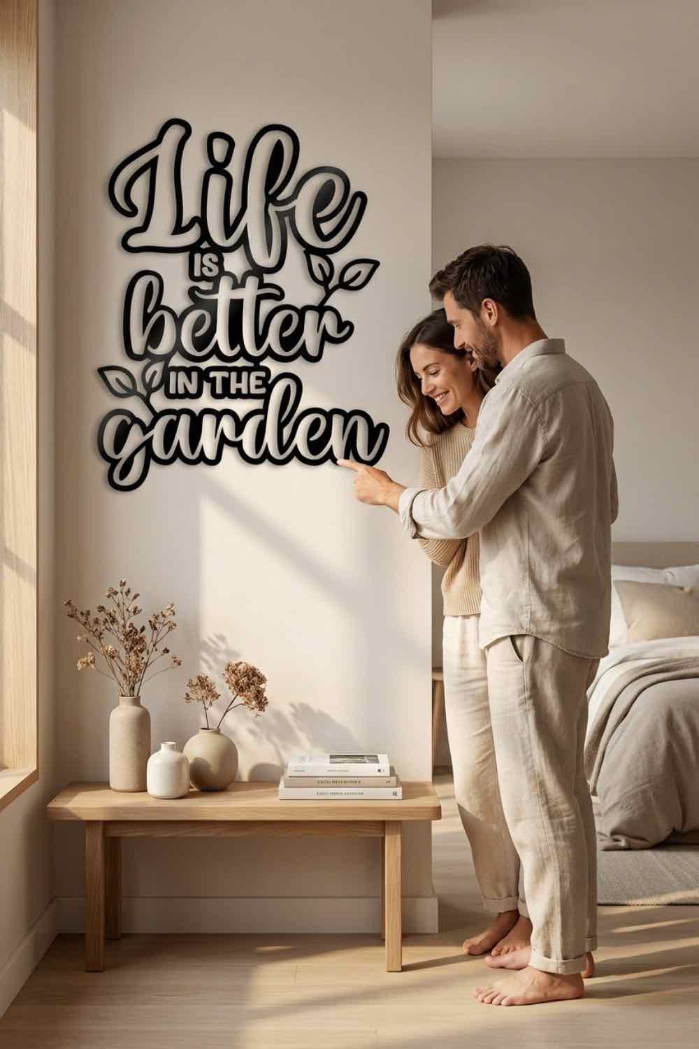 Life Is Better In The Garden - Cuadro decorativo | Cortayrecorta.es