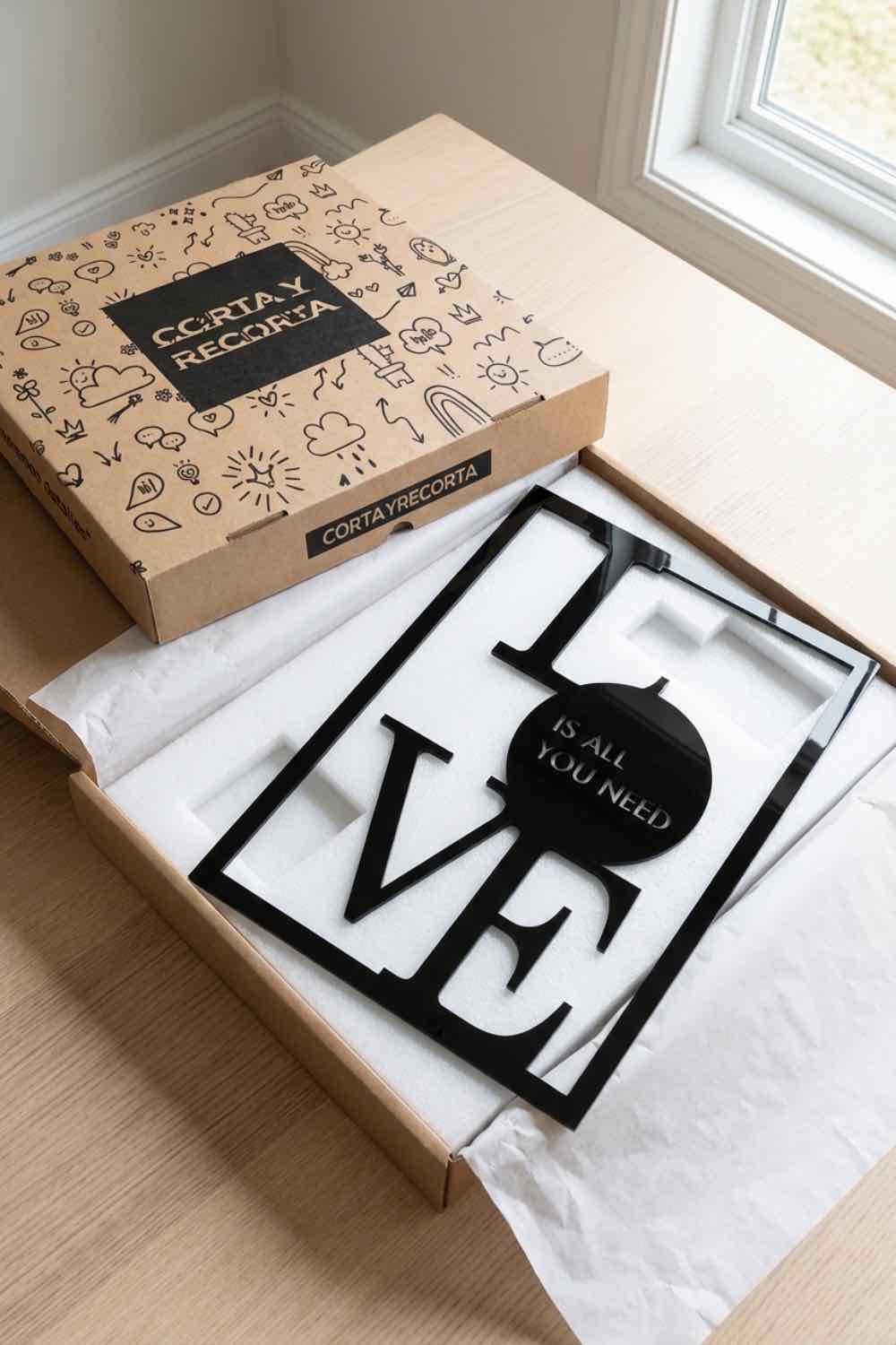 Love is all you need - Cuadro decorativo | Cortayrecorta.es