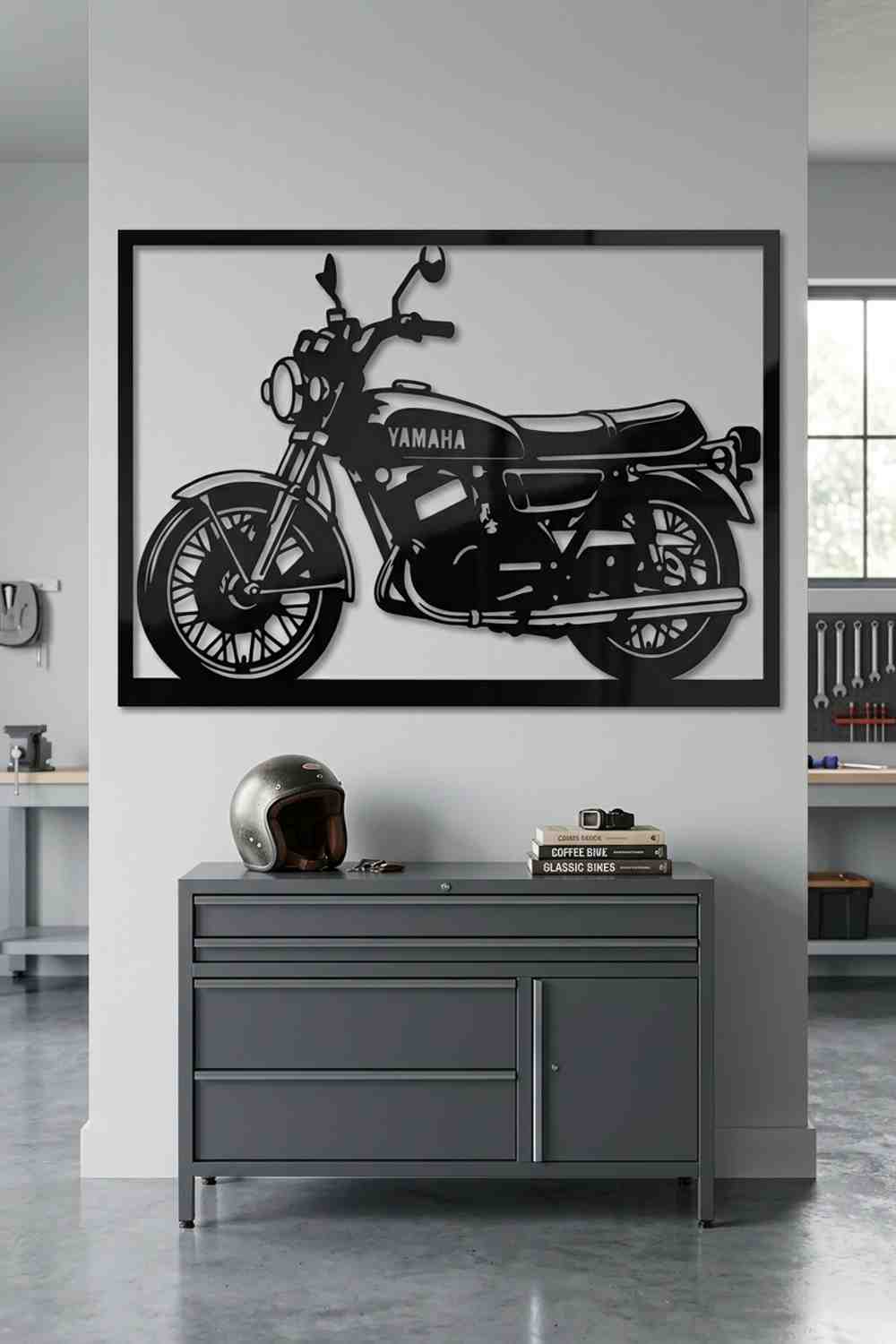 Yamaha RD350 de 1973 - Cuadro decorativo | Cortayrecorta.es