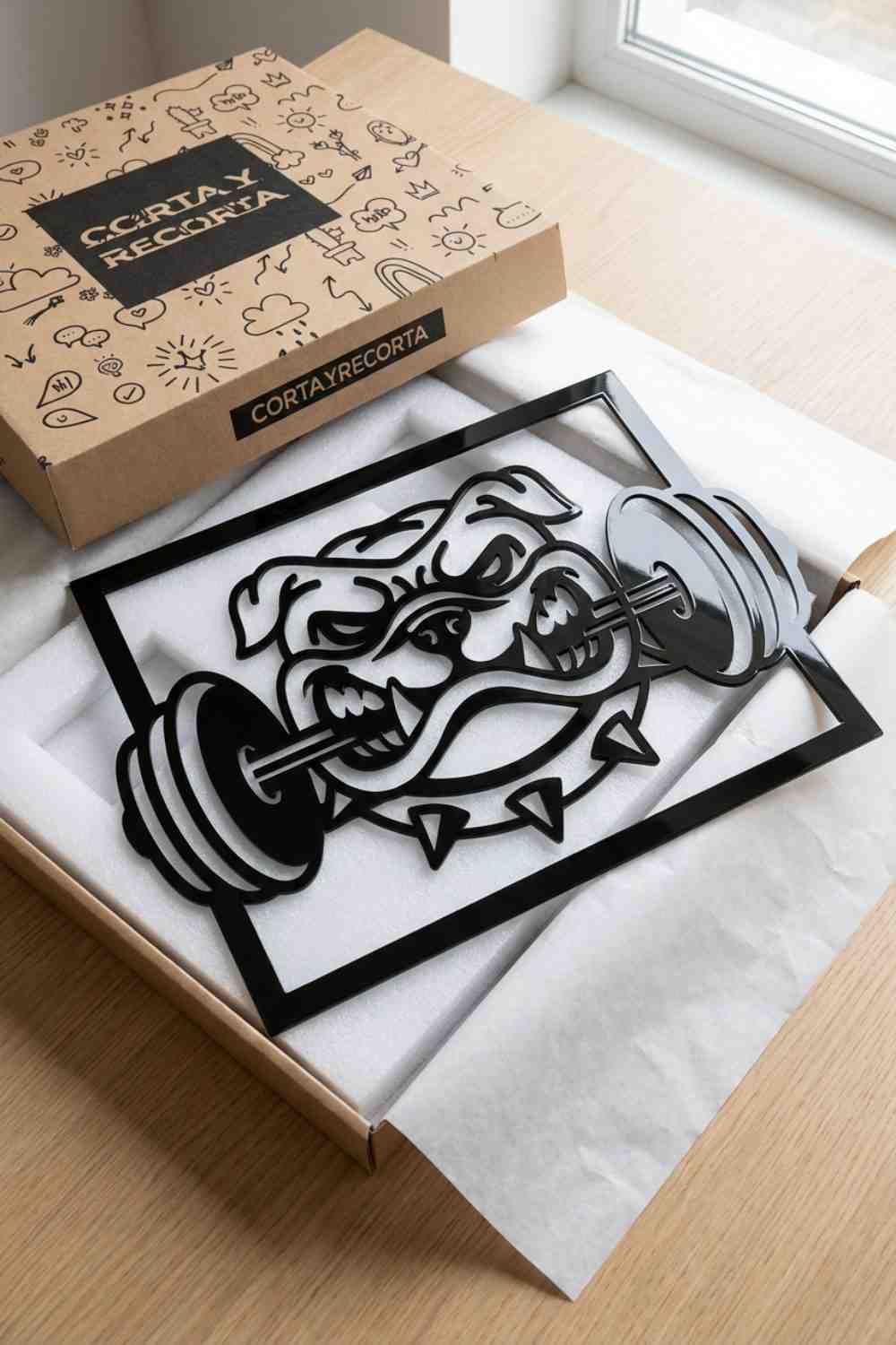 Bull dog gym - Cuadro decorativo | Cortayrecorta.es