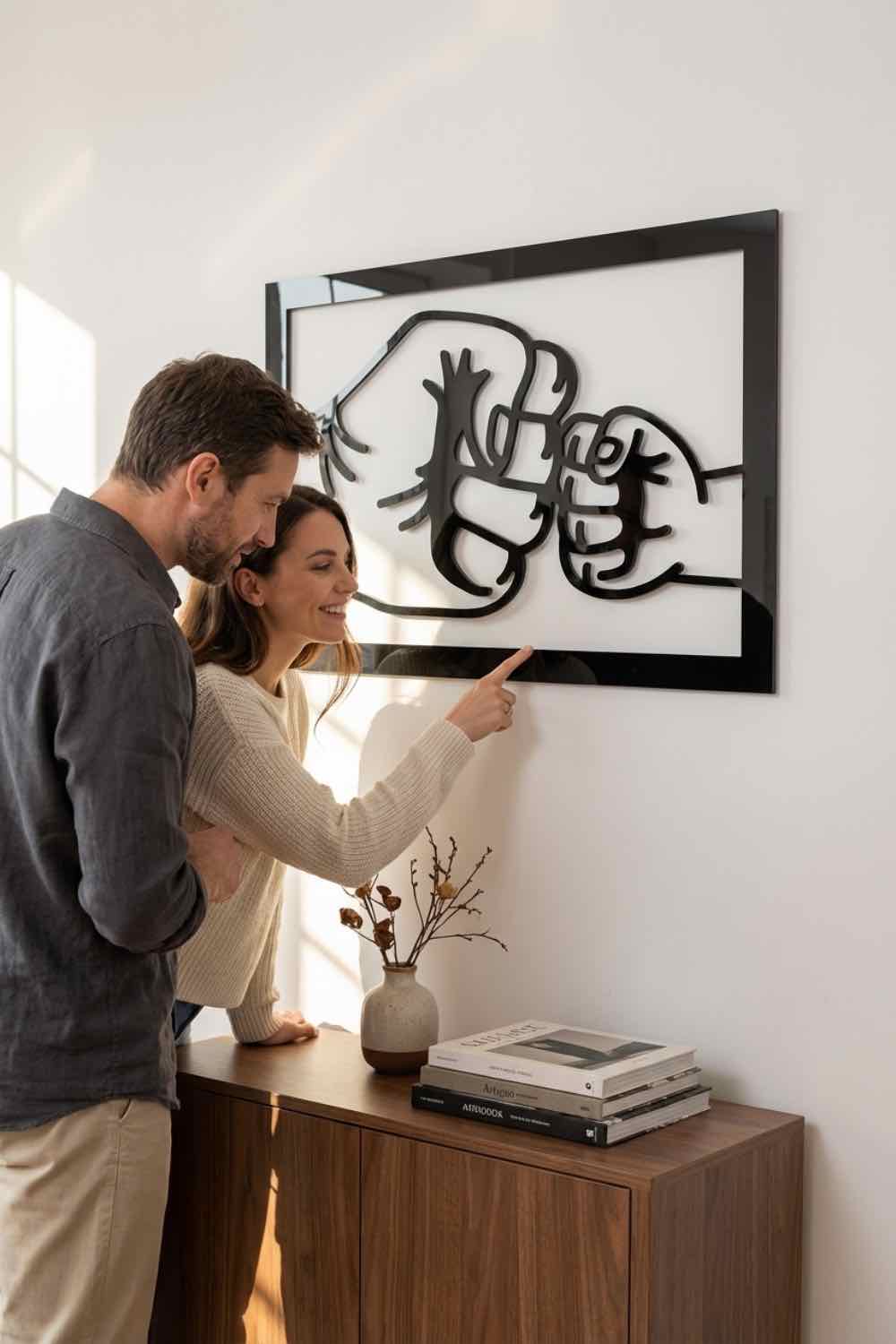 Chocando Puños Con Papá - Cuadro decorativo | Cortayrecorta.es