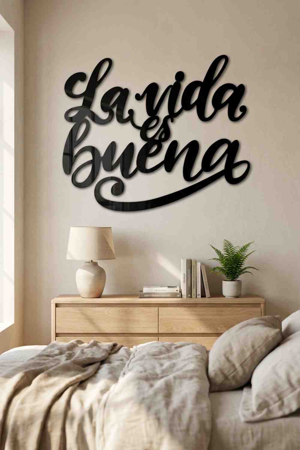 La vida es buena - Cuadro decorativo | Cortayrecorta.es
