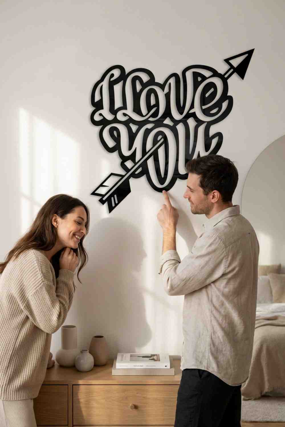 I love you - Cuadro decorativo | Cortayrecorta.es