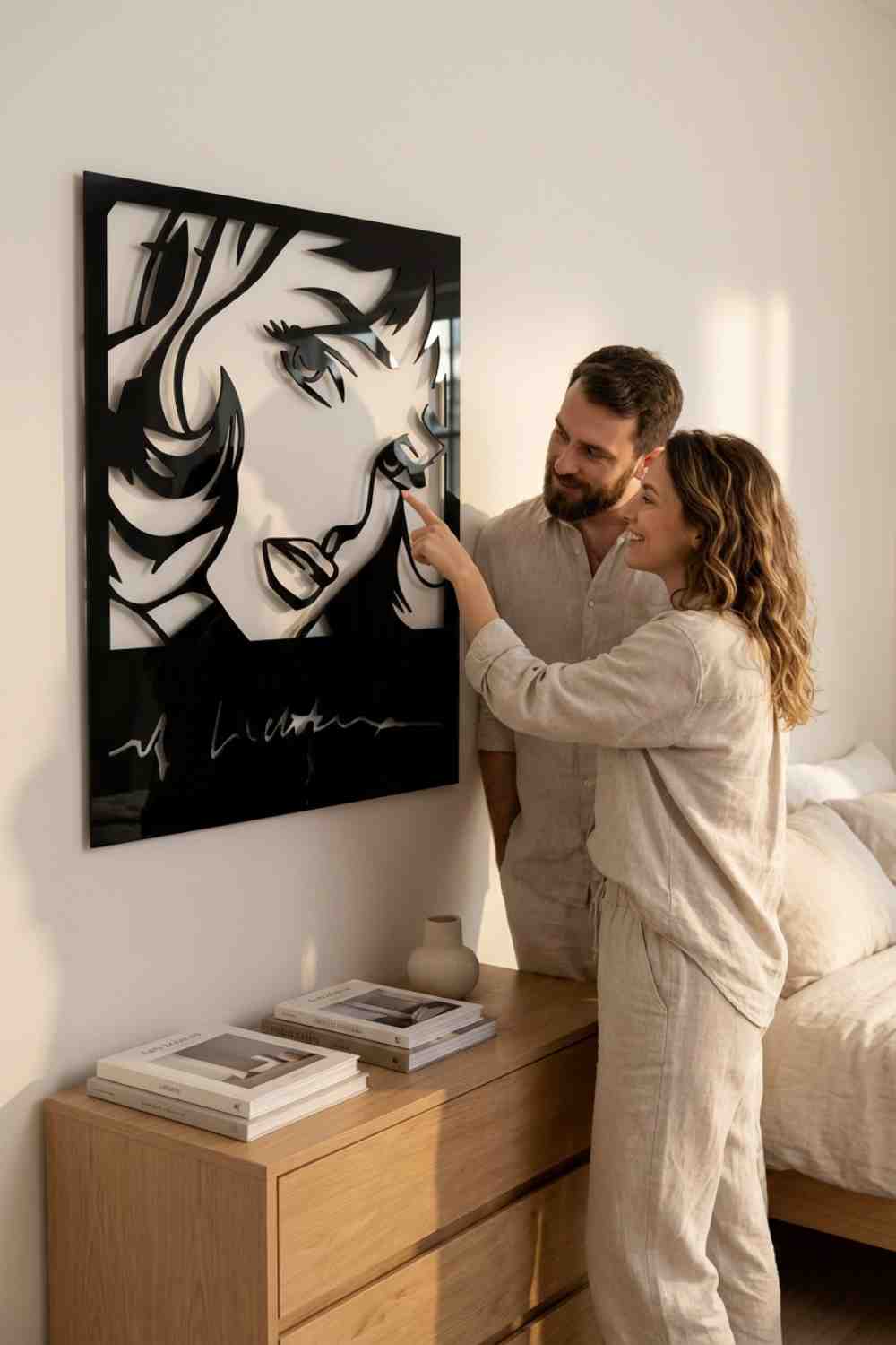 Chica De La Diadema - Lichtenstein - Cuadro decorativo | Cortayrecorta.es