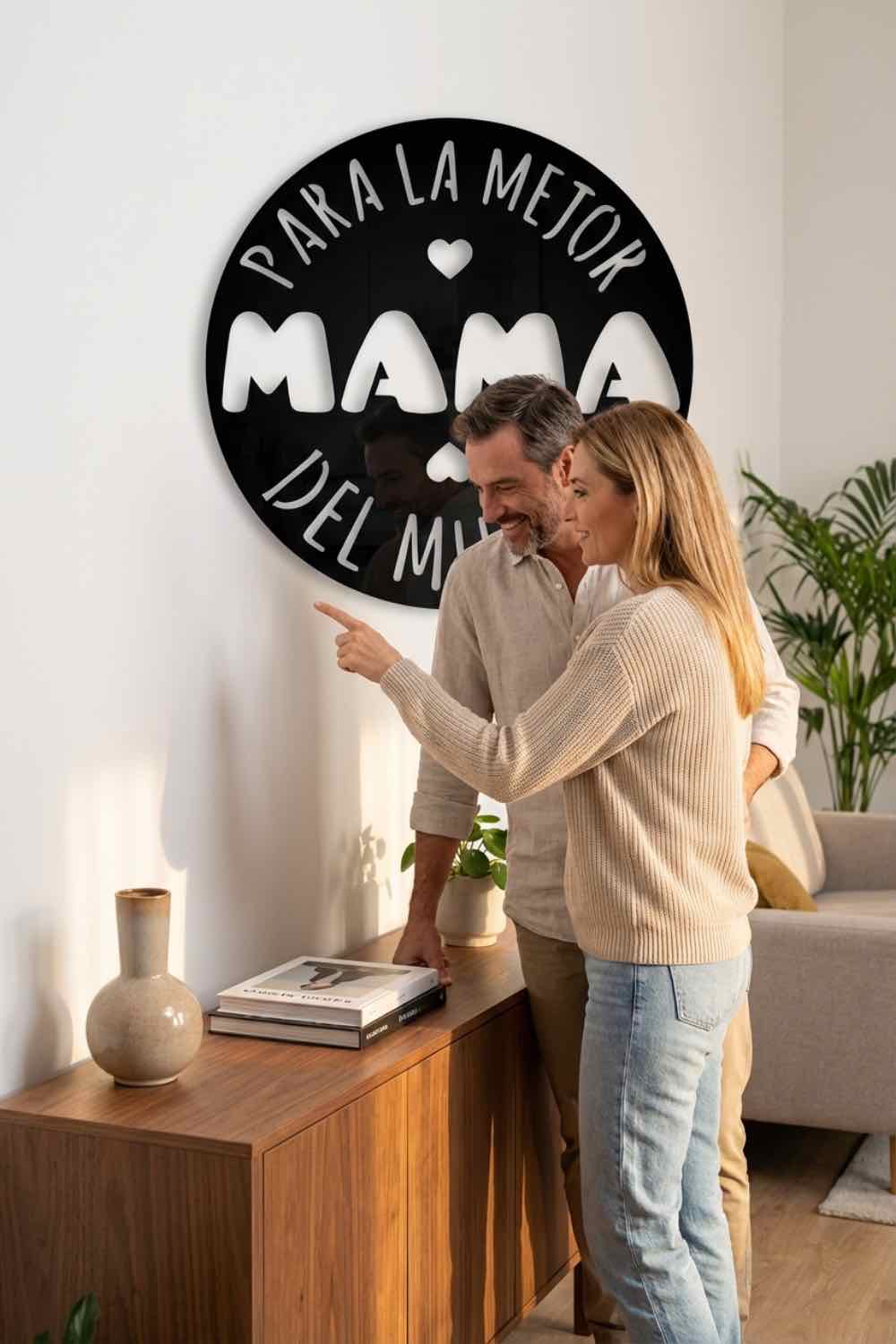 Para La Mejor Mamá Del Mundo - Cuadro decorativo | Cortayrecorta.es
