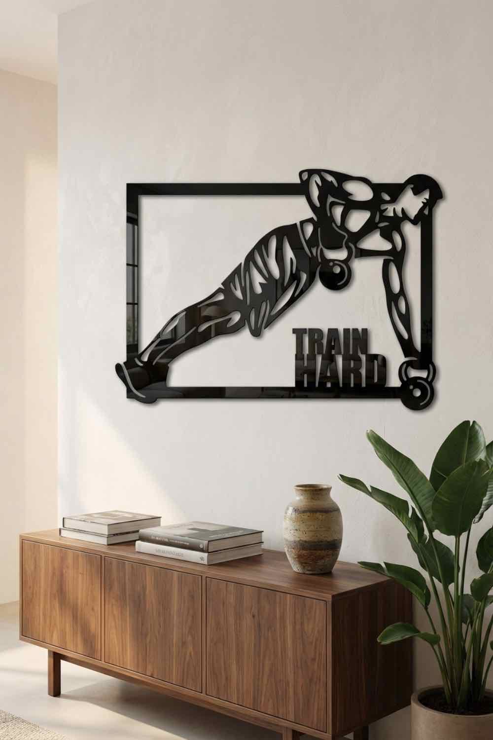 Train hard - Cuadro decorativo | Cortayrecorta.es