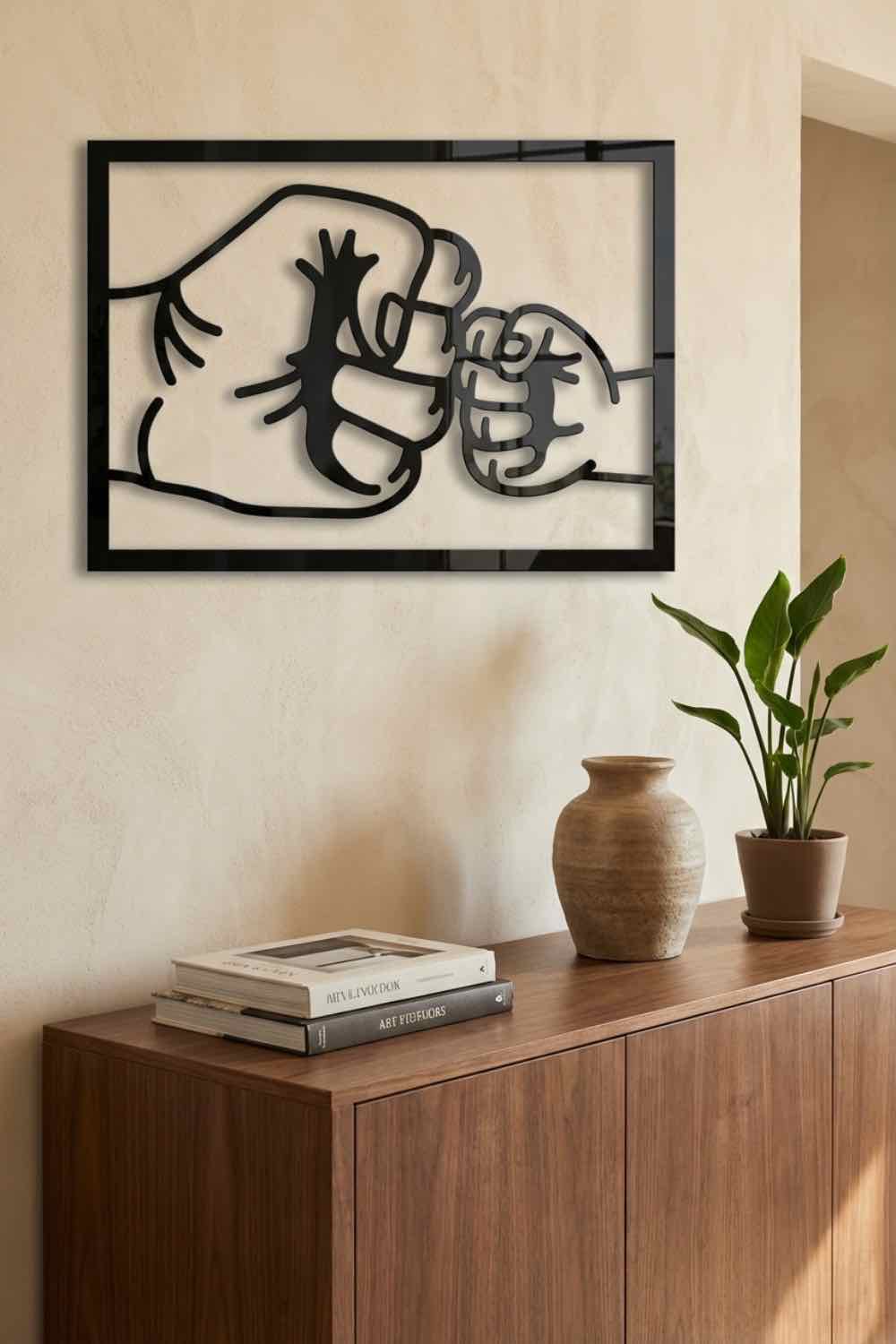 Chocando Puños Con Papá - Cuadro decorativo | Cortayrecorta.es