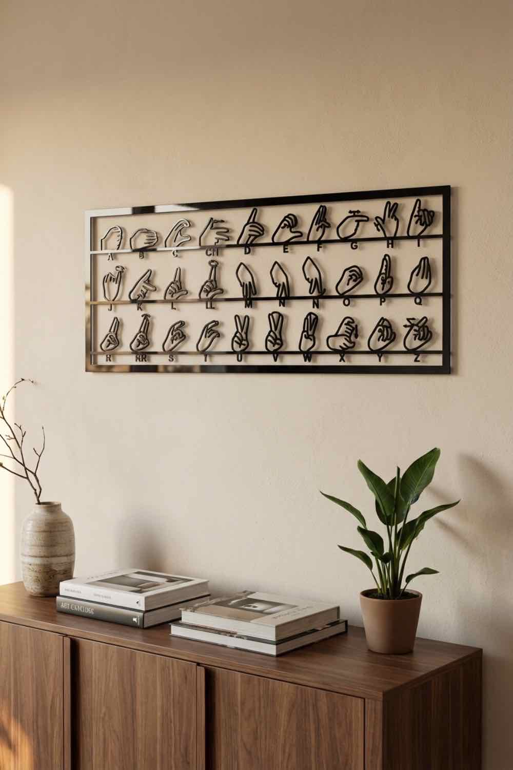 Lengua de Señas - Cuadro decorativo | Cortayrecorta.es