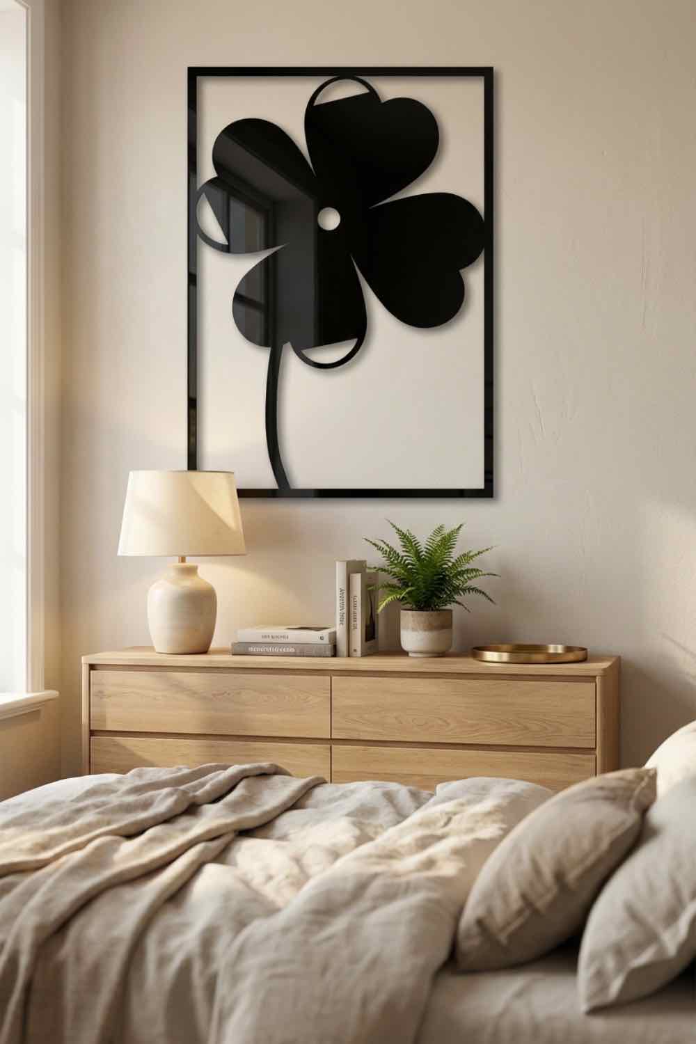 Trébol 4 Hojas - Cuadro decorativo | Cortayrecorta.es