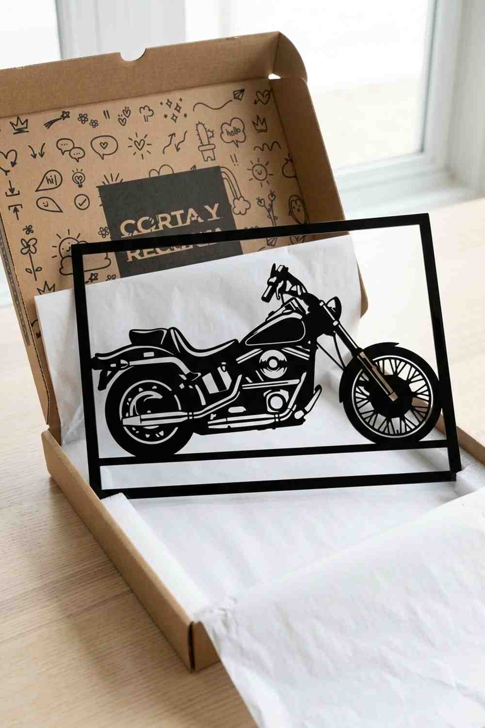 Harley-Davidson Softail de 1984 con motor Evolution - Cuadro decorativo | Cortayrecorta.es