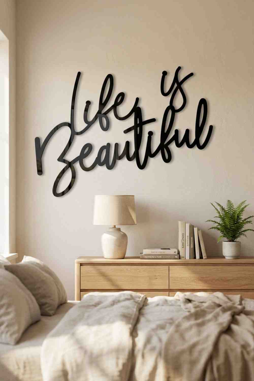 Life is beatiful - Cuadro decorativo | Cortayrecorta.es