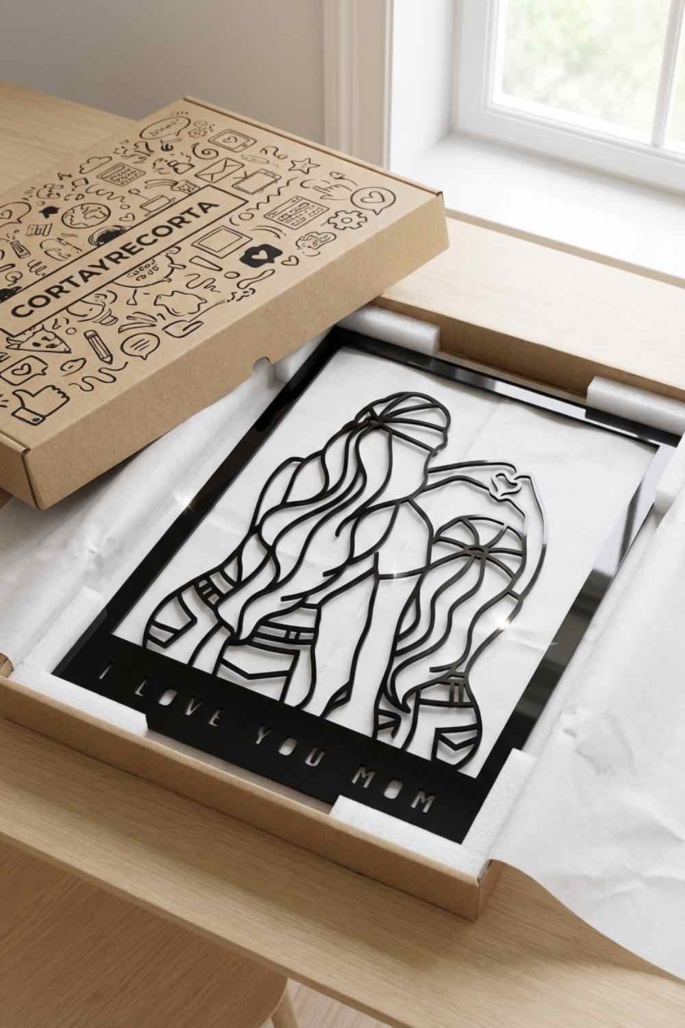 I Love You Mom - Cuadro decorativo | Cortayrecorta.es