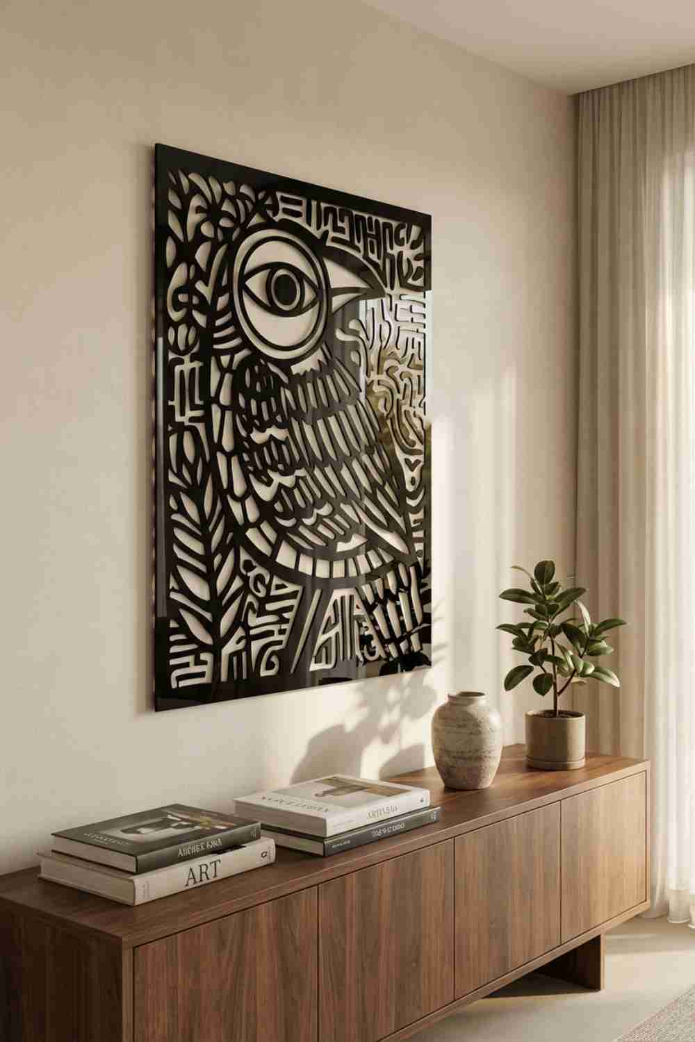 Cuervo Azteca - Cuadro decorativo | Cortayrecorta.es