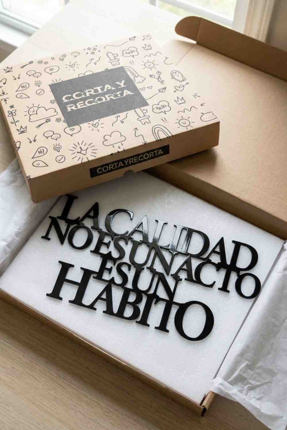 La calidad no es un acto, es un hábito - Cuadro decorativo | Cortayrecorta.es