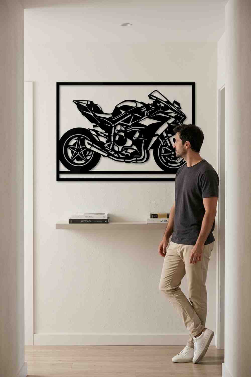 Kawasaki Ninja H2R 2015 - Cuadro decorativo | Cortayrecorta.es