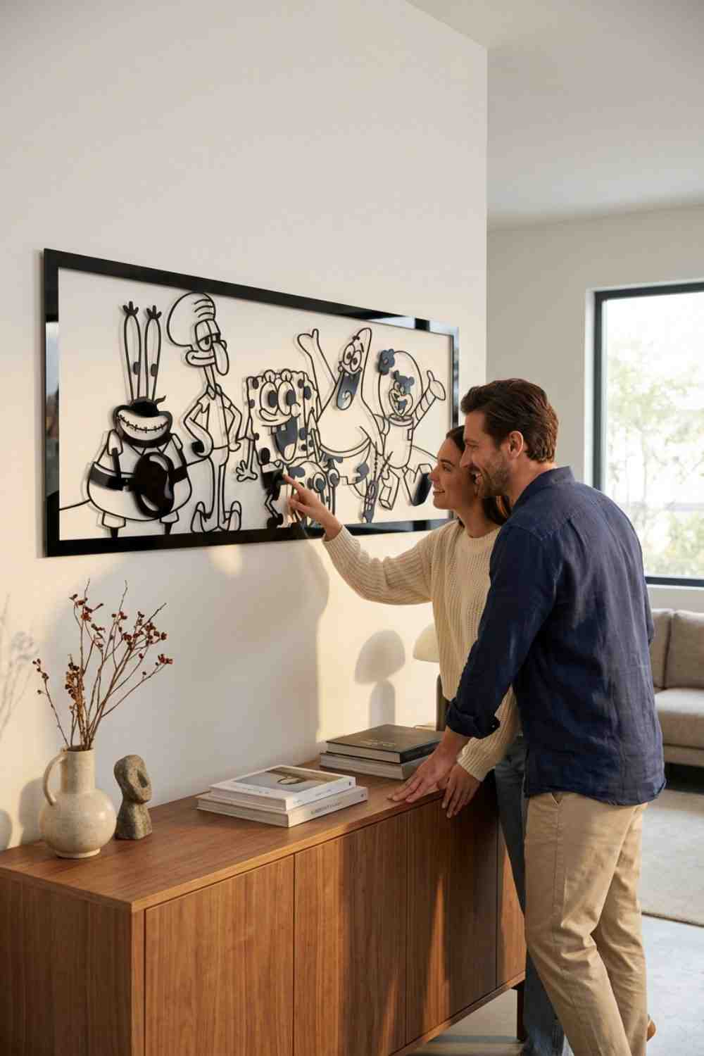 Bob esponja y amigos - Cuadro decorativo | Cortayrecorta.es
