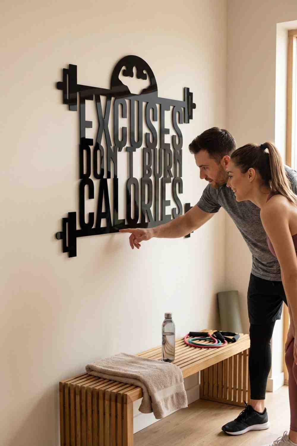 Excuses don´t burn calories - Cuadro decorativo | Cortayrecorta.es