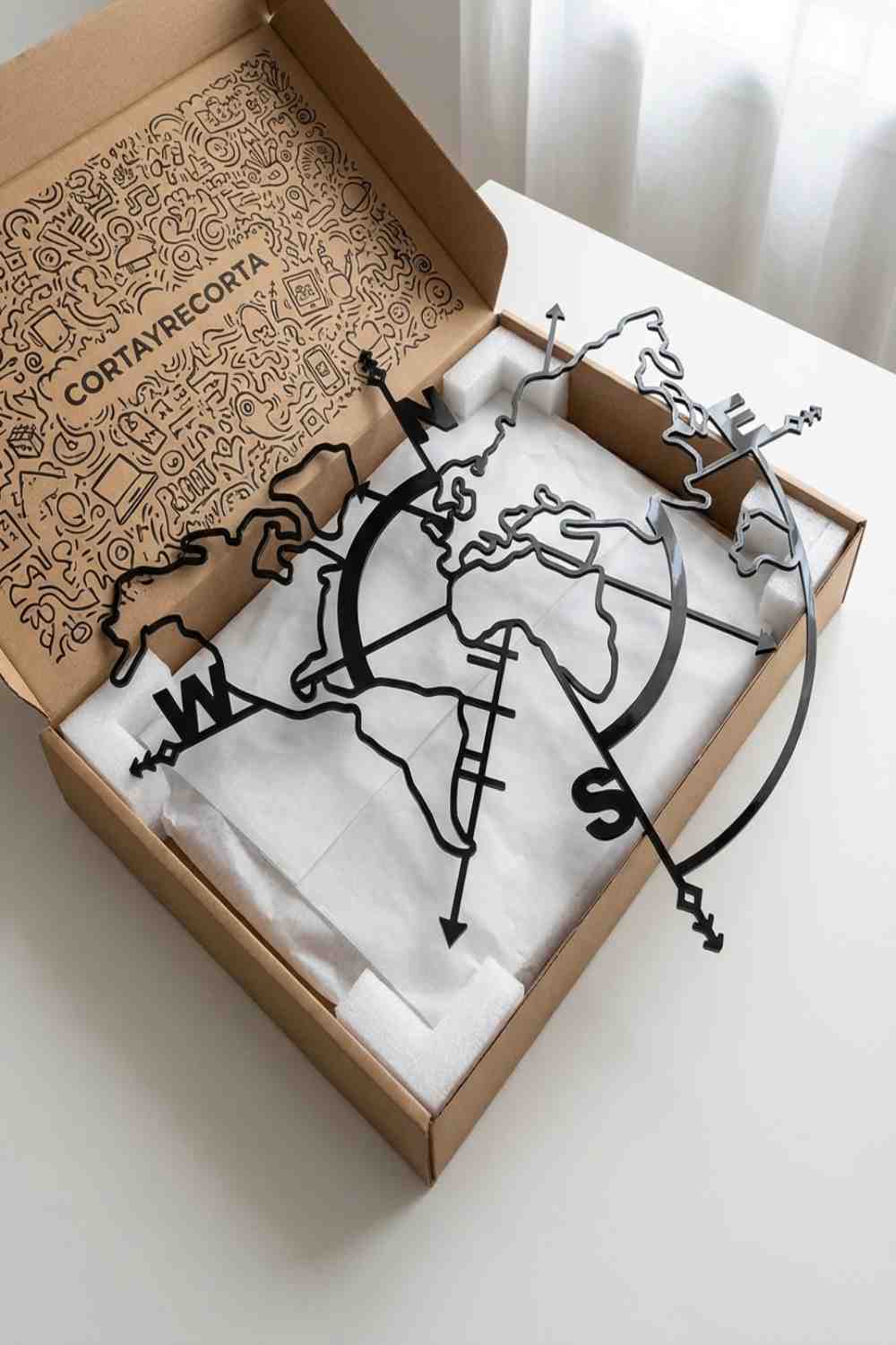 Mapa Mundi - Cuadro decorativo | Cortayrecorta.es
