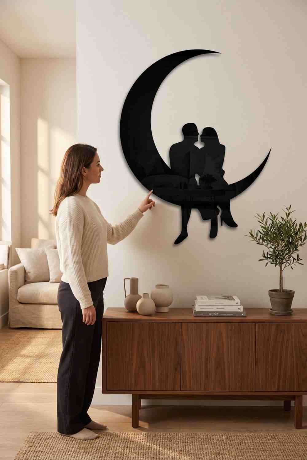 Pareja en la luna