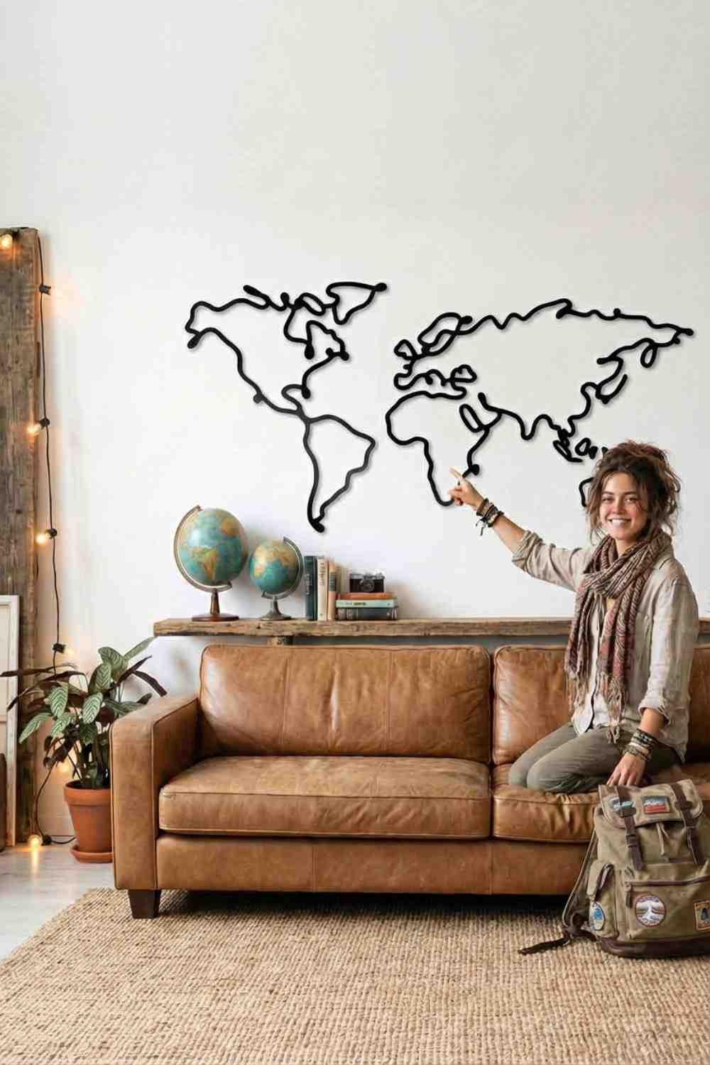 Mapa Slim - Cuadro decorativo | Cortayrecorta.es