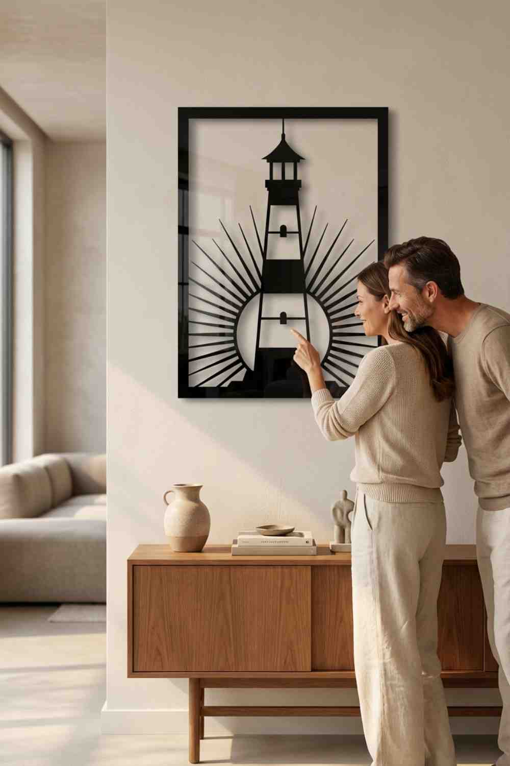 Faro De Hercules - Cuadro decorativo | Cortayrecorta.es
