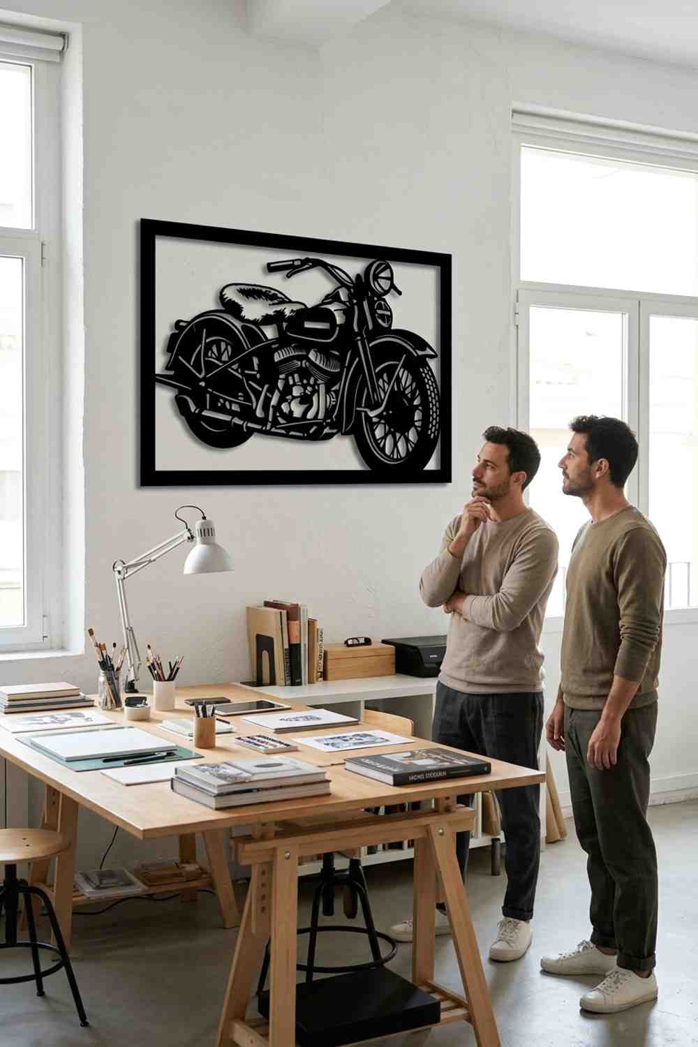 Harley-Davidson Knucklehead de 1936 - Cuadro decorativo | Cortayrecorta.es