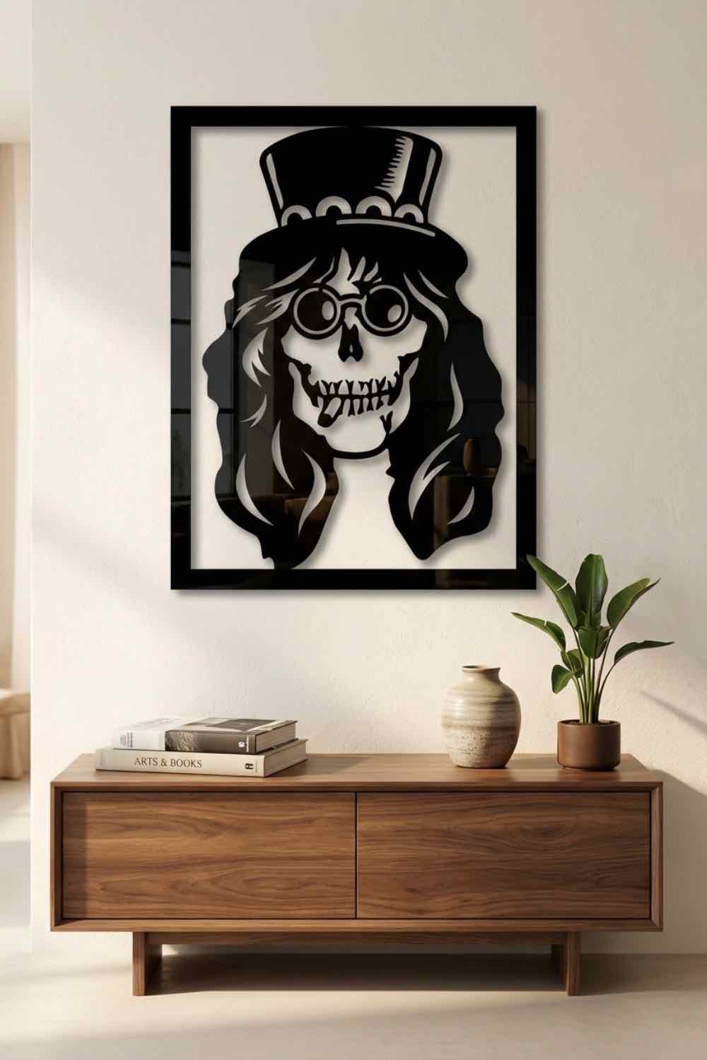 Calavera Roses - Cuadro decorativo | Cortayrecorta.es