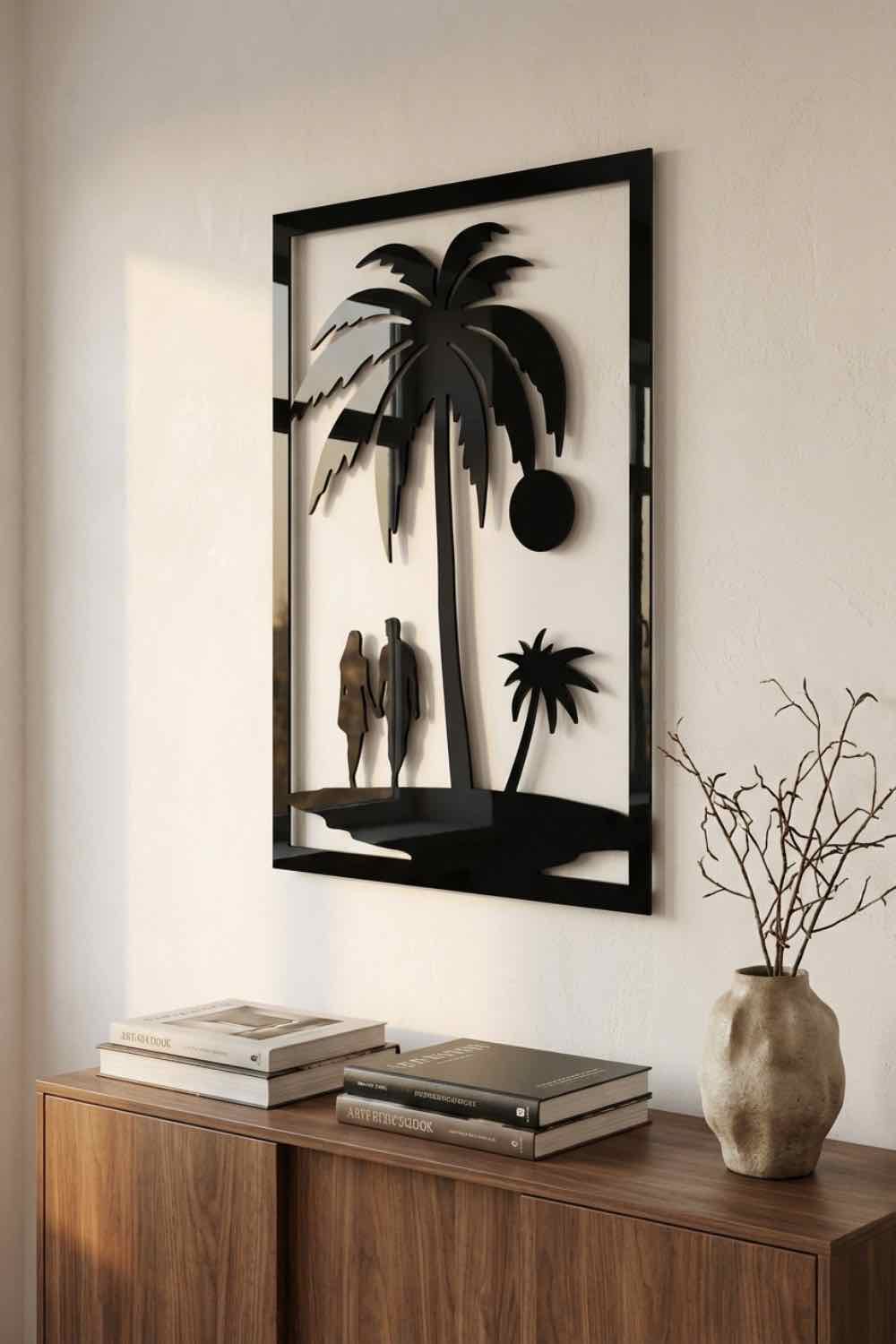 Caminando en la playa - Cuadro decorativo | Cortayrecorta.es