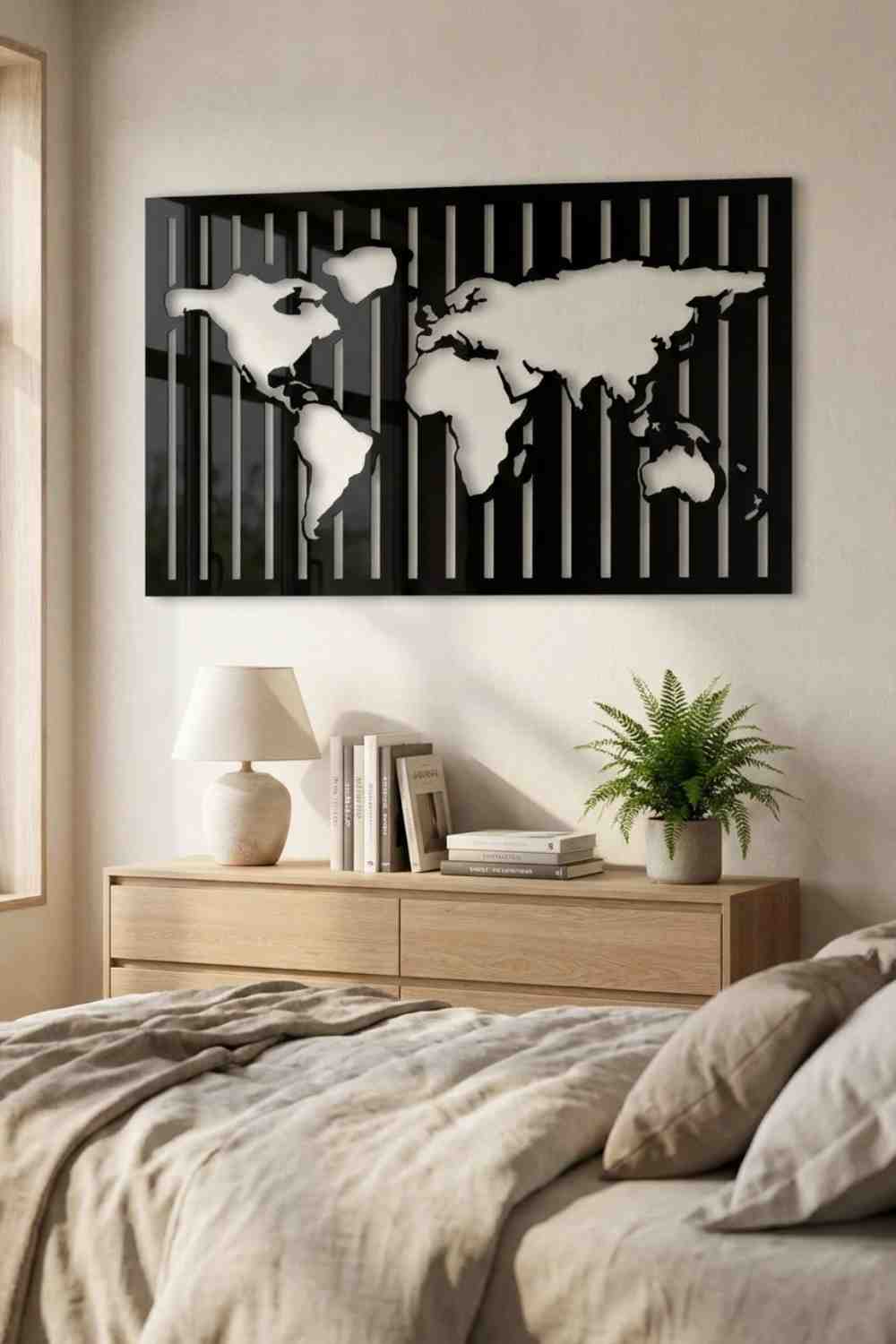 Mapa Listones - Cuadro decorativo | Cortayrecorta.es