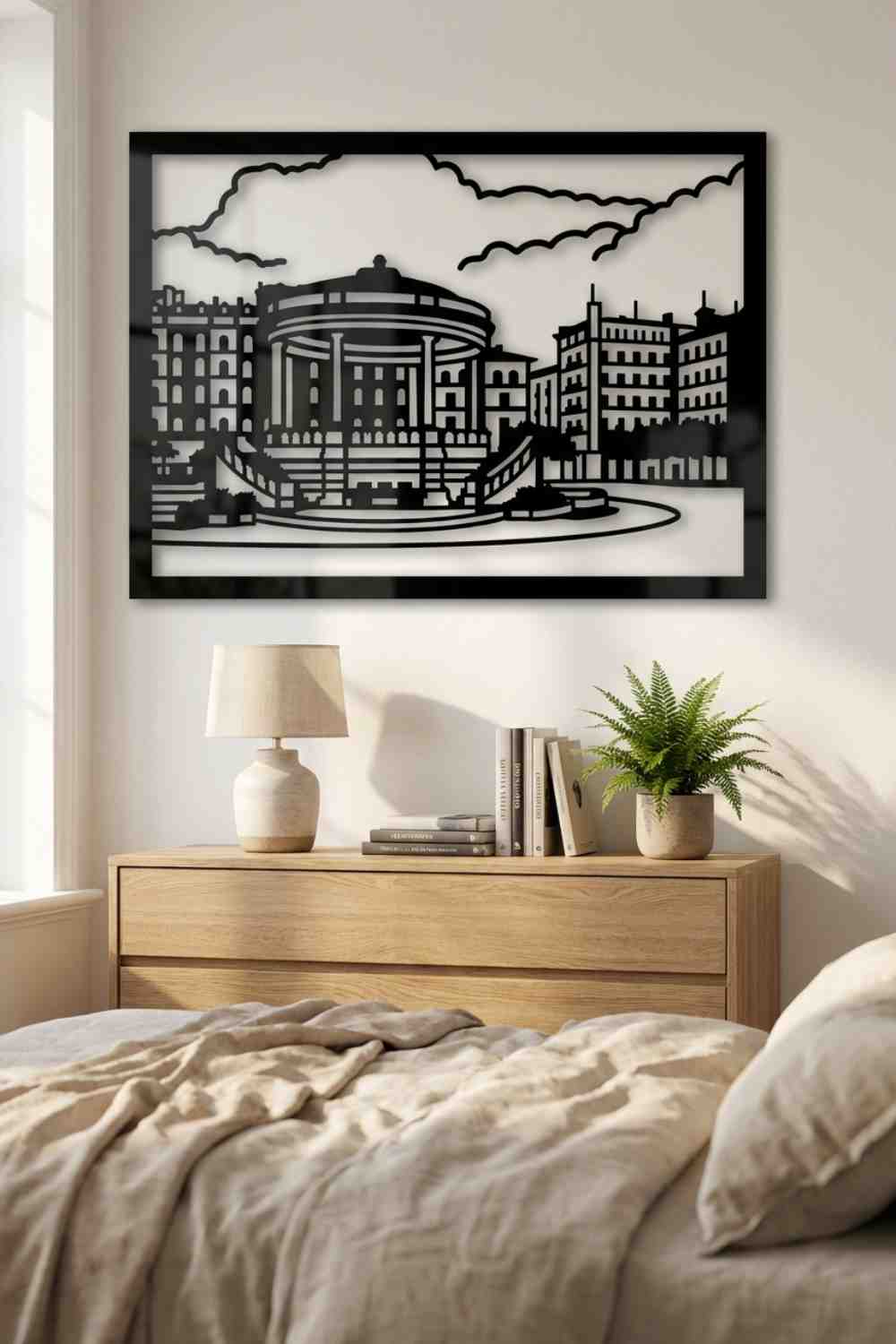 Pamplona, Plaza Del Castillo - Cuadro decorativo | Cortayrecorta.es