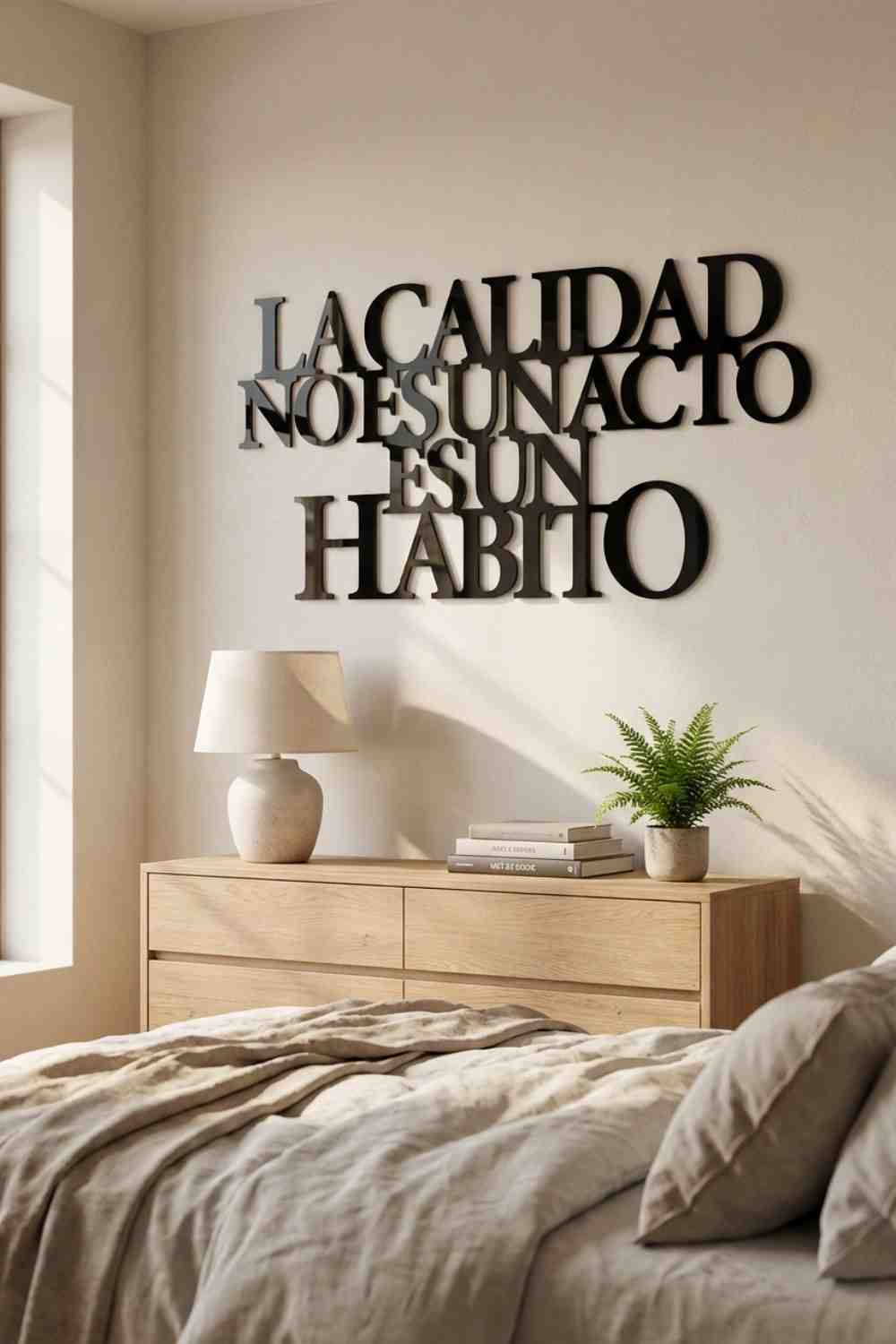 La calidad no es un acto, es un hábito - Cuadro decorativo | Cortayrecorta.es