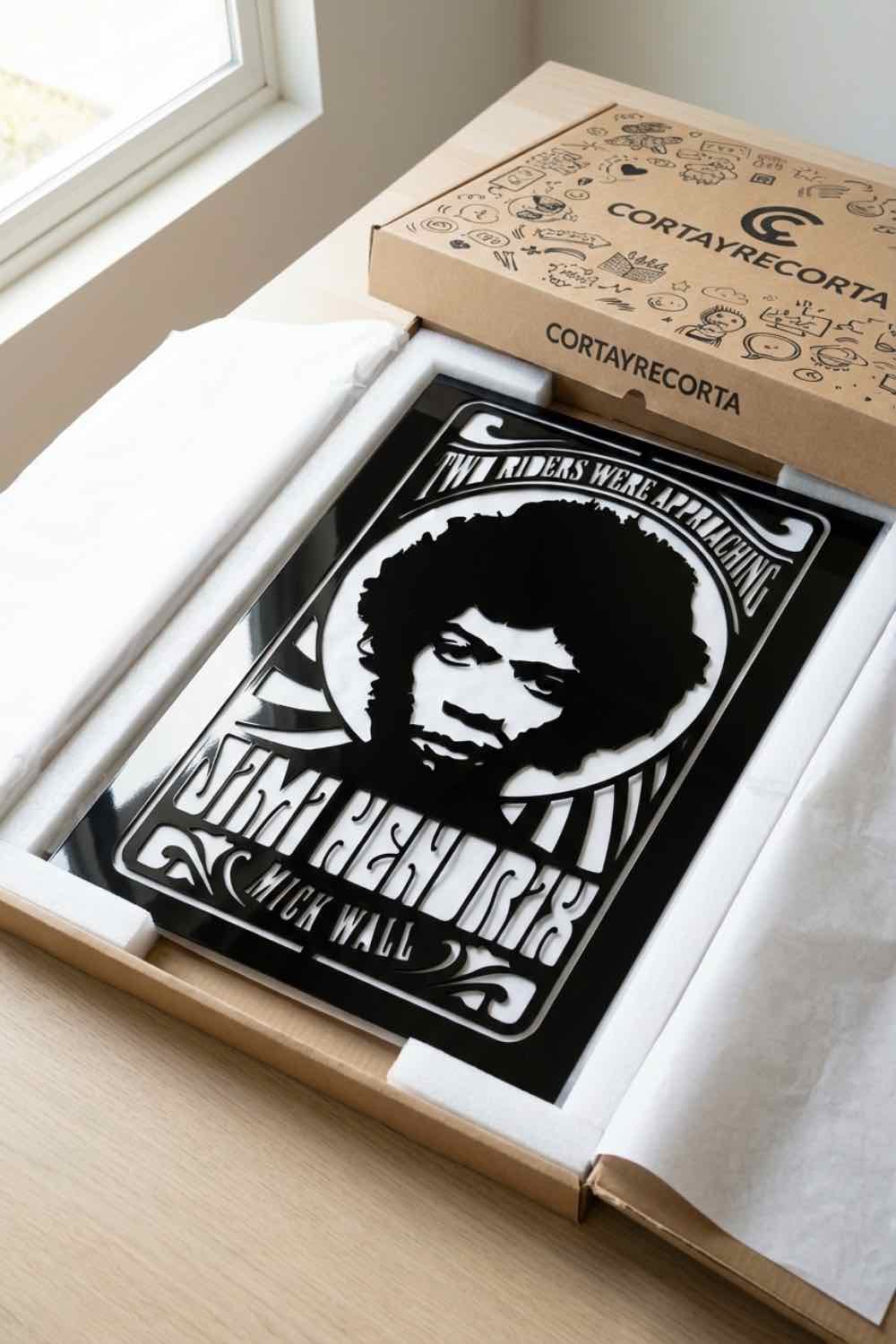 Jimi Hendrix - Cuadro decorativo | Cortayrecorta.es