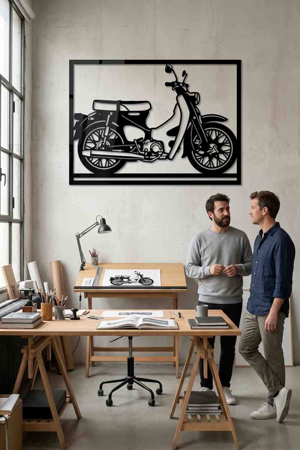 Honda Super Cub de 1958 - Cuadro decorativo | Cortayrecorta.es