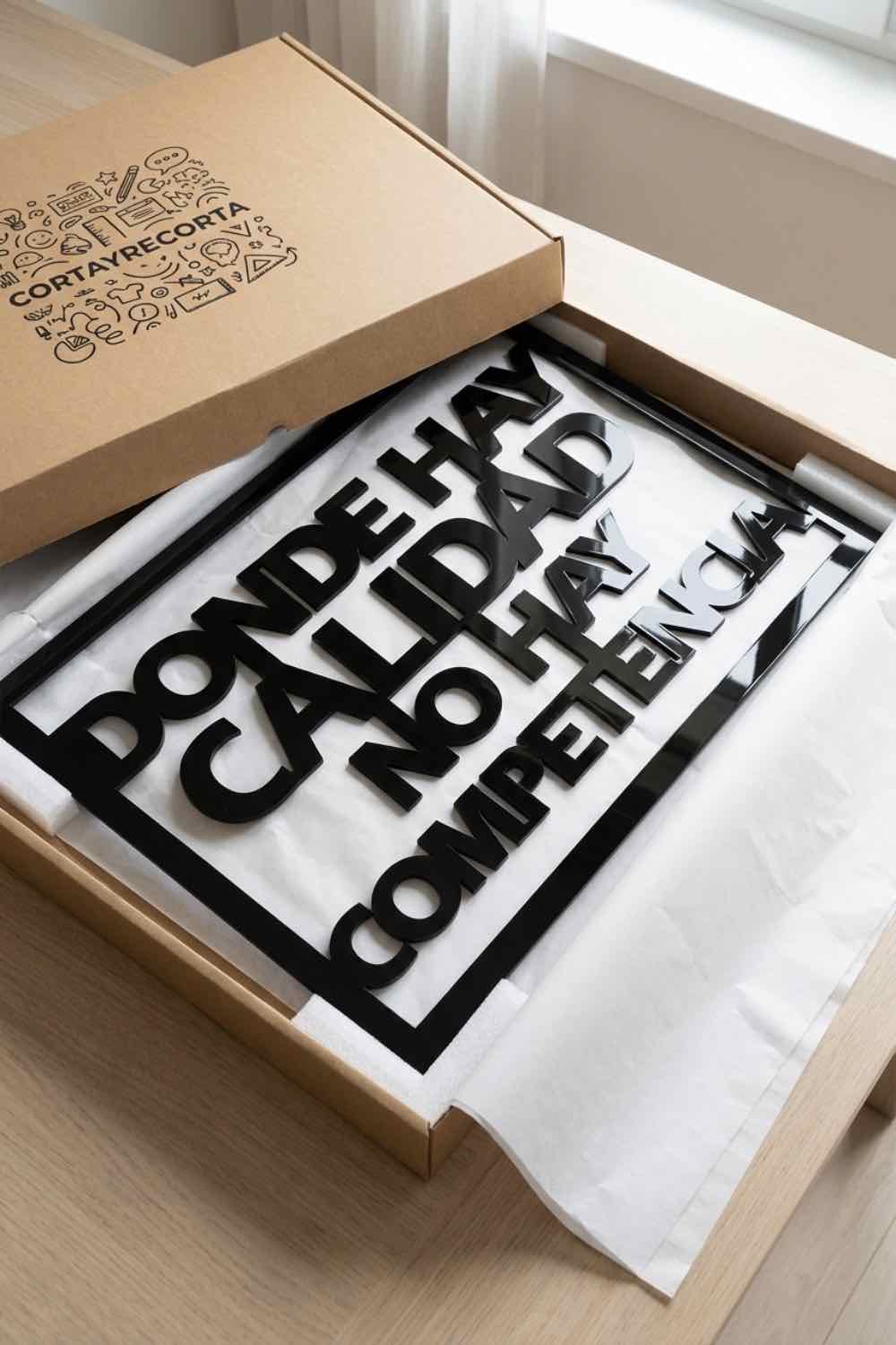 Donde hay calidad, no hay competencia - Cuadro decorativo | Cortayrecorta.es
