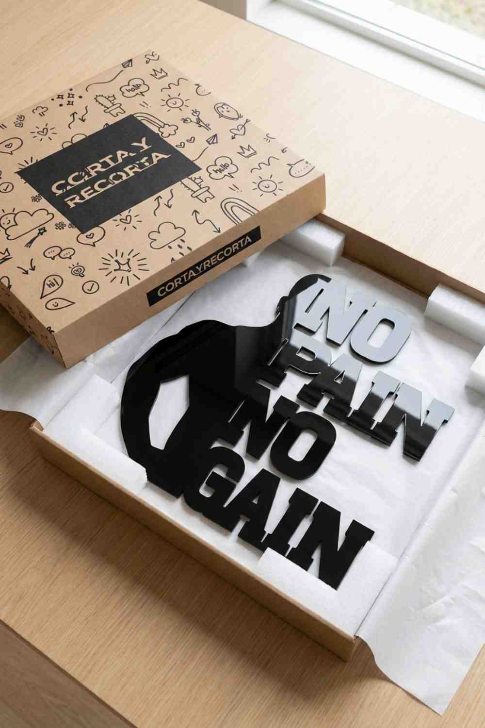 No pain no gain - Cuadro decorativo | Cortayrecorta.es