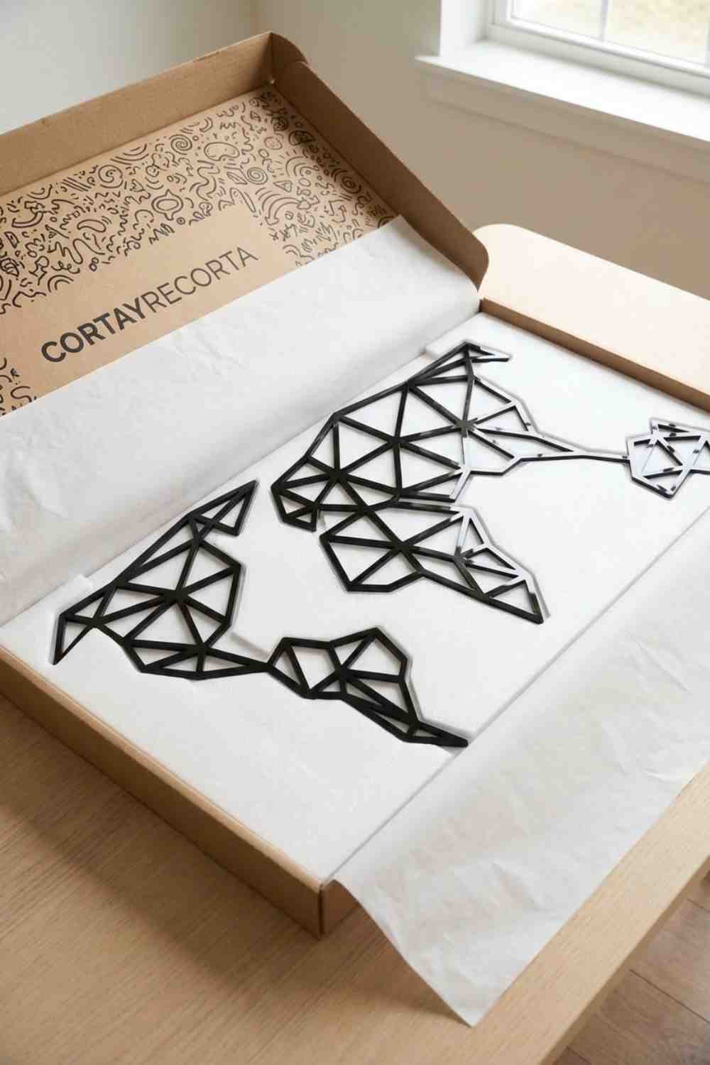 Mapa Trazado - Cuadro decorativo | Cortayrecorta.es