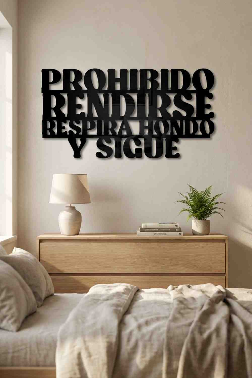 Prohibido Rendirse - Cuadro decorativo | Cortayrecorta.es