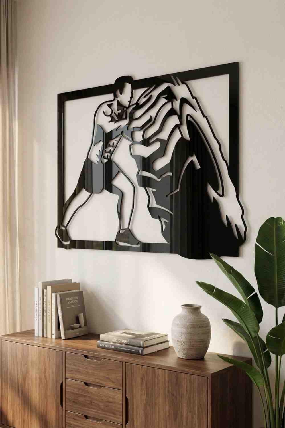 Empujando llanta - Cuadro decorativo | Cortayrecorta.es