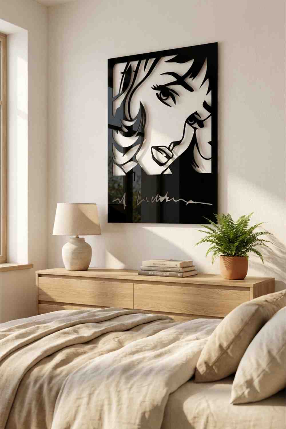 Chica De La Diadema - Lichtenstein - Cuadro decorativo | Cortayrecorta.es