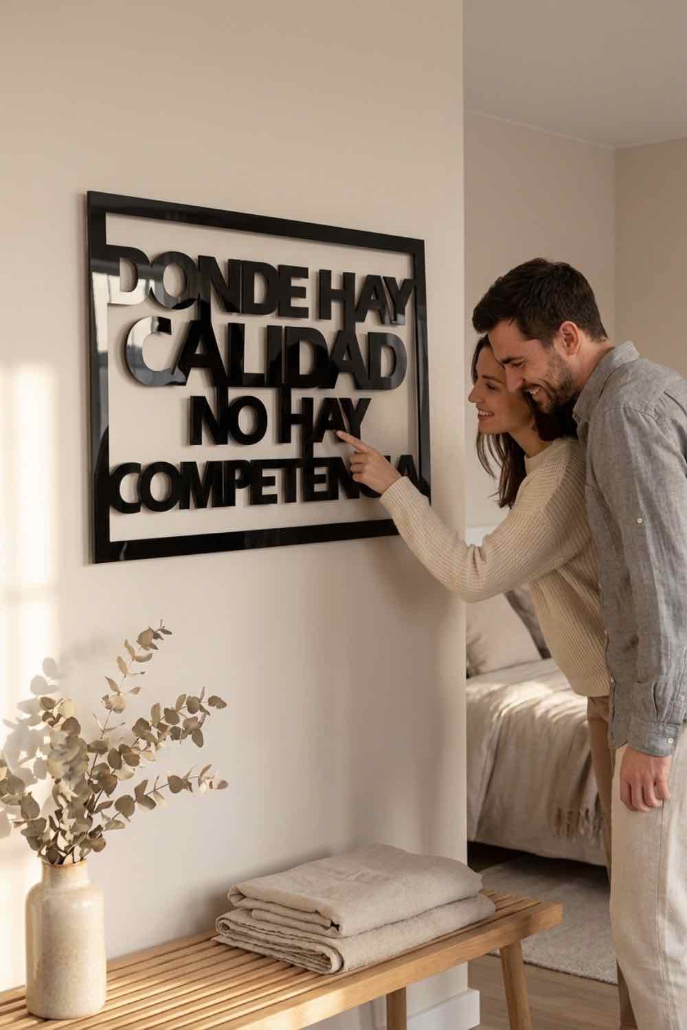 Donde hay calidad, no hay competencia - Cuadro decorativo | Cortayrecorta.es